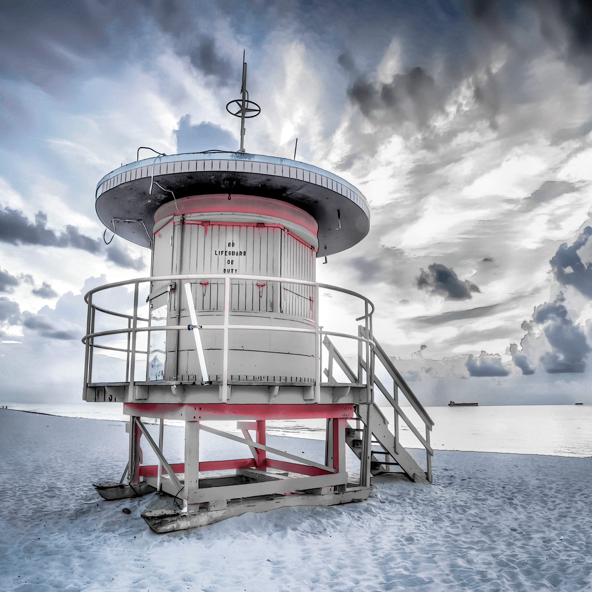 Nikon D600 sample photo. The pink lifeguard tower photography