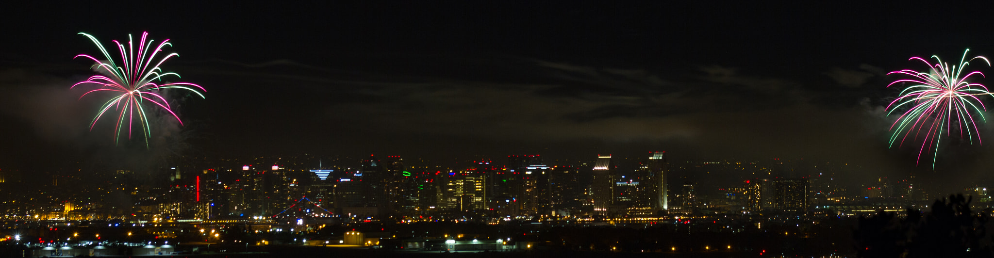 Canon EF 75-300mm f/4-5.6 USM sample photo. Framing fireworks photography