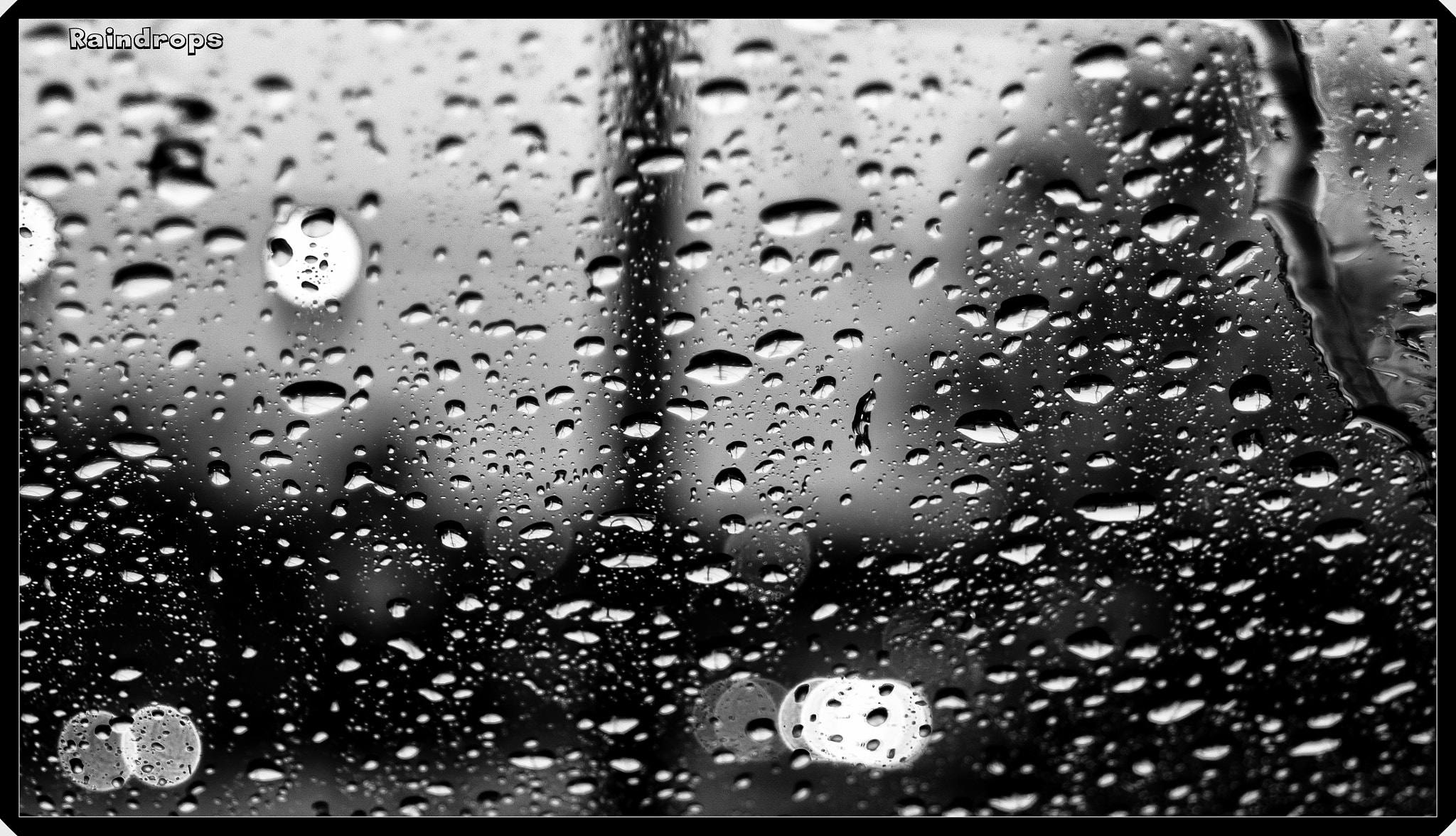 Pentax K-x sample photo. Raindrops on my windshield in wallingford, ct. iso 320 photography