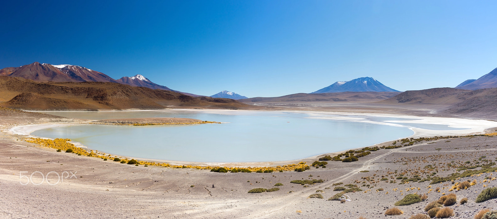 AF Zoom-Nikkor 28-70mm f/3.5-4.5D sample photo. Panoramic view of frozen salt lake on the bolivian andes photography