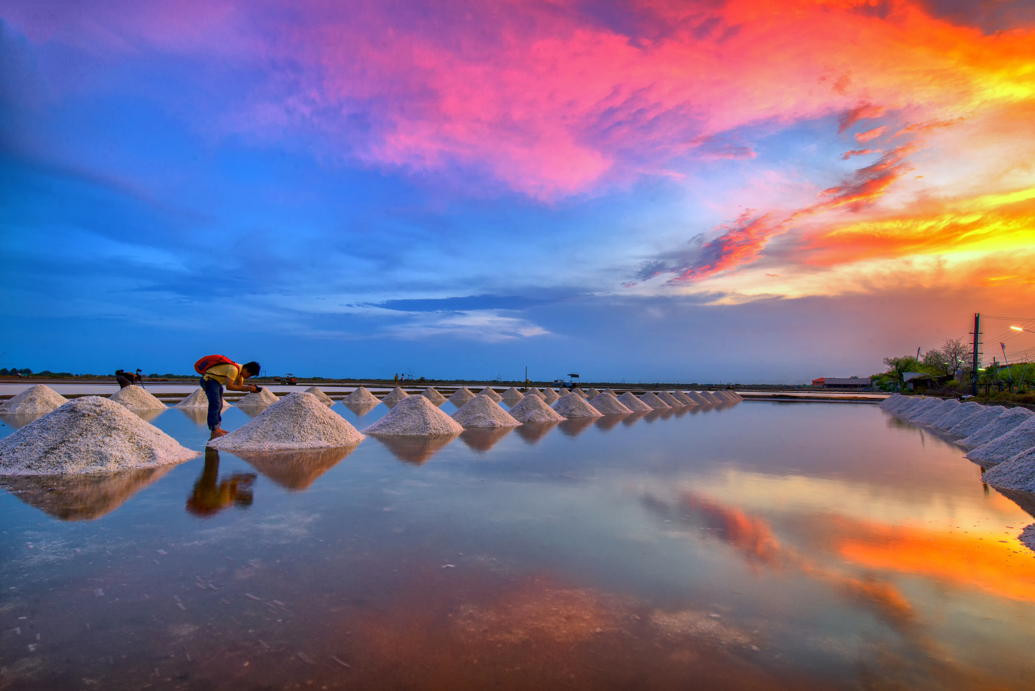 Tamron SP 15-30mm F2.8 Di VC USD sample photo. Beautiful sunset salt farming (naklua) photography