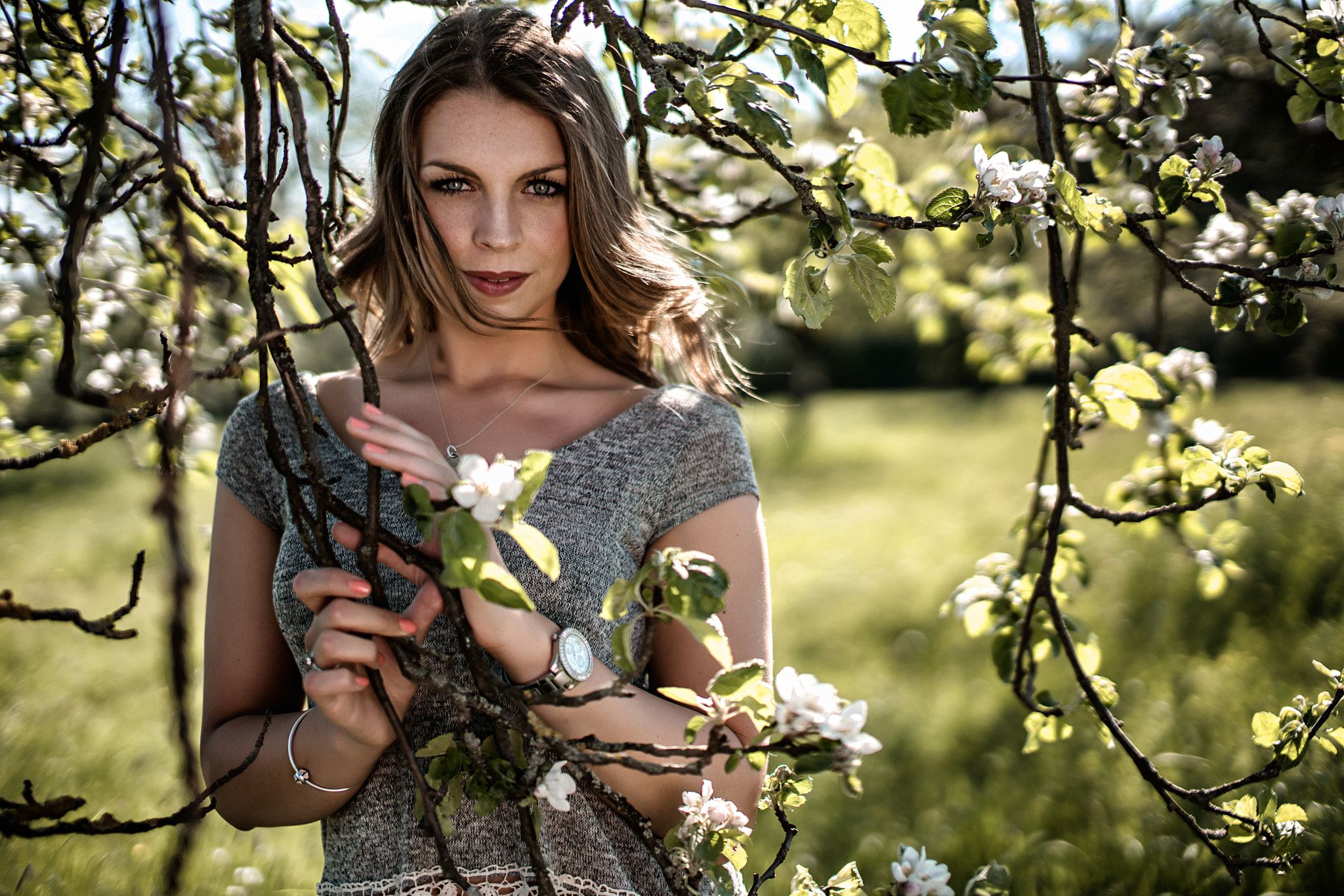 Sony a7R II + Sigma 50mm F1.4 EX DG HSM sample photo. Blossom girl photography