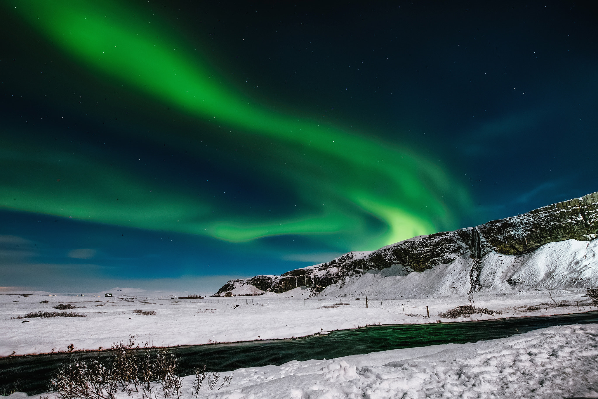 Nikon D810 + Sigma 10-20mm F3.5 EX DC HSM sample photo. Auroras in vik (near seljalandsfoss) photography