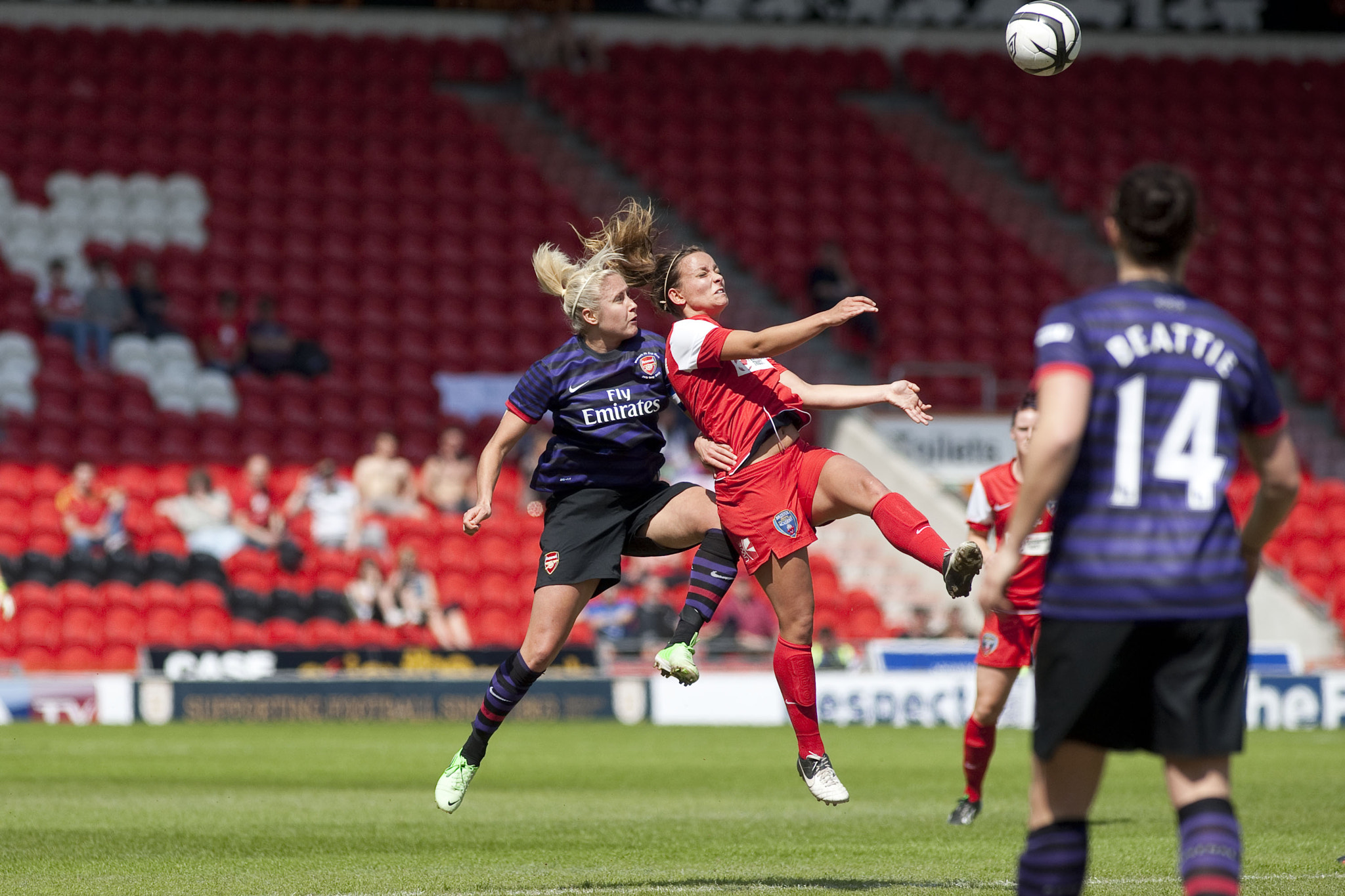 Canon EOS-1D Mark III + Canon EF 200mm f/1.8L sample photo. Steph houghton (arsenal) & lisa staniforth (bristol)
 - arsenal ladies vs bristol academy - fa... photography