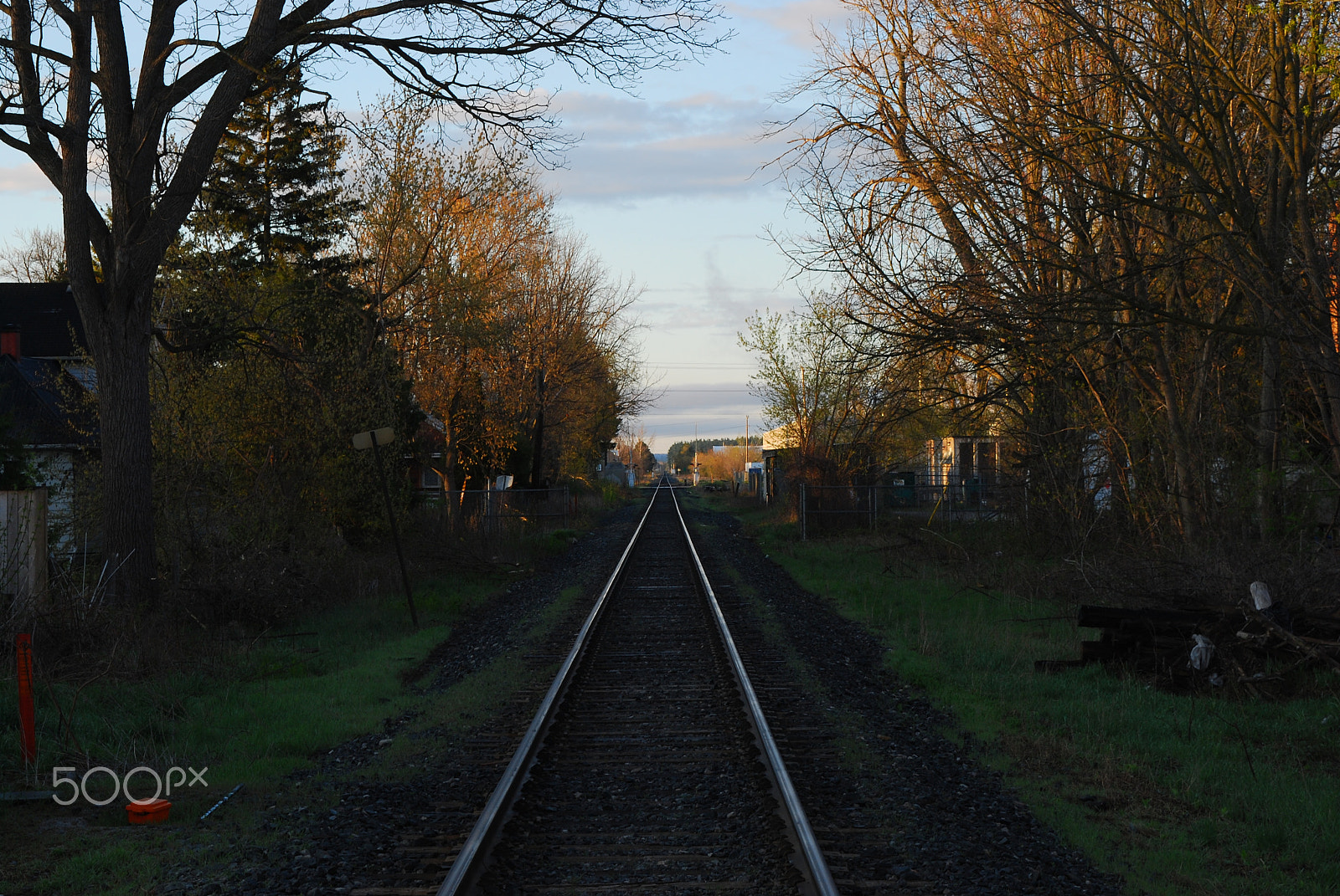 Nikon D60 sample photo. Rail line through alliston! photography