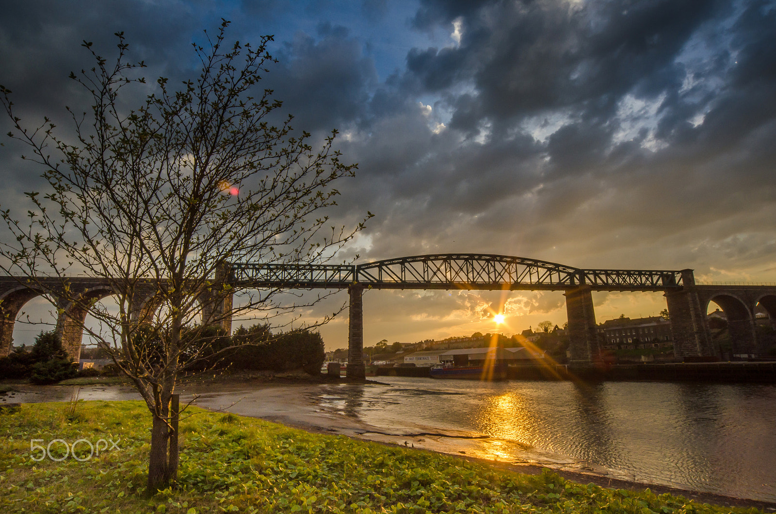 Nikon D7000 + Sigma 12-24mm F4.5-5.6 EX DG Aspherical HSM sample photo. Boyne viaduct sunset, drogheda photography