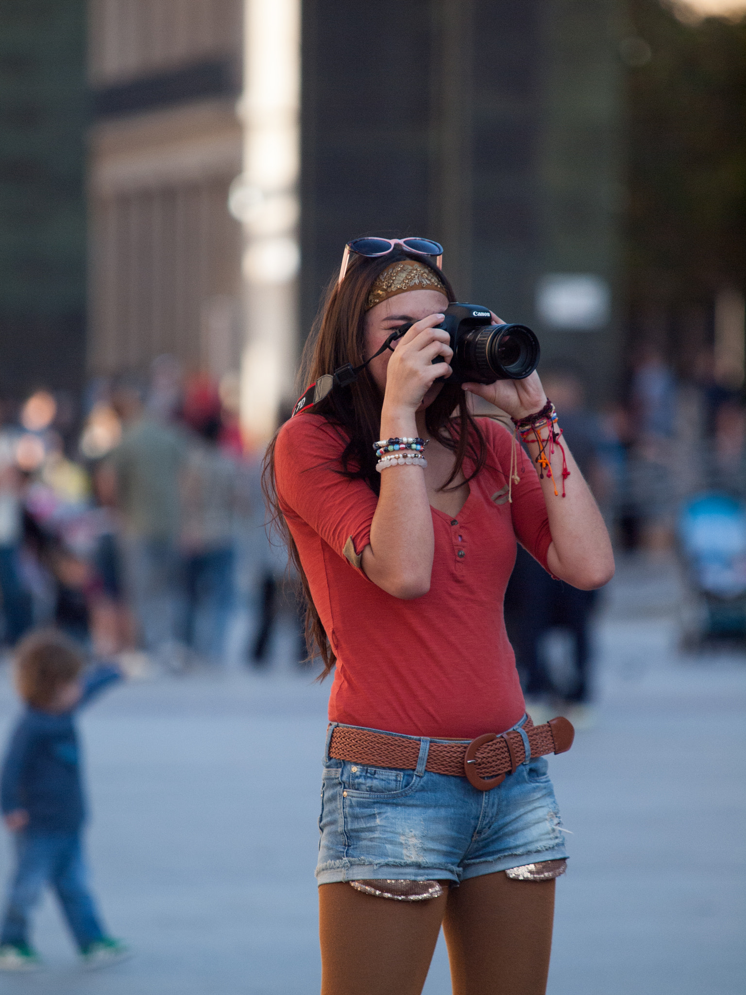 Olympus E-30 sample photo. Girl taking a photograph photography