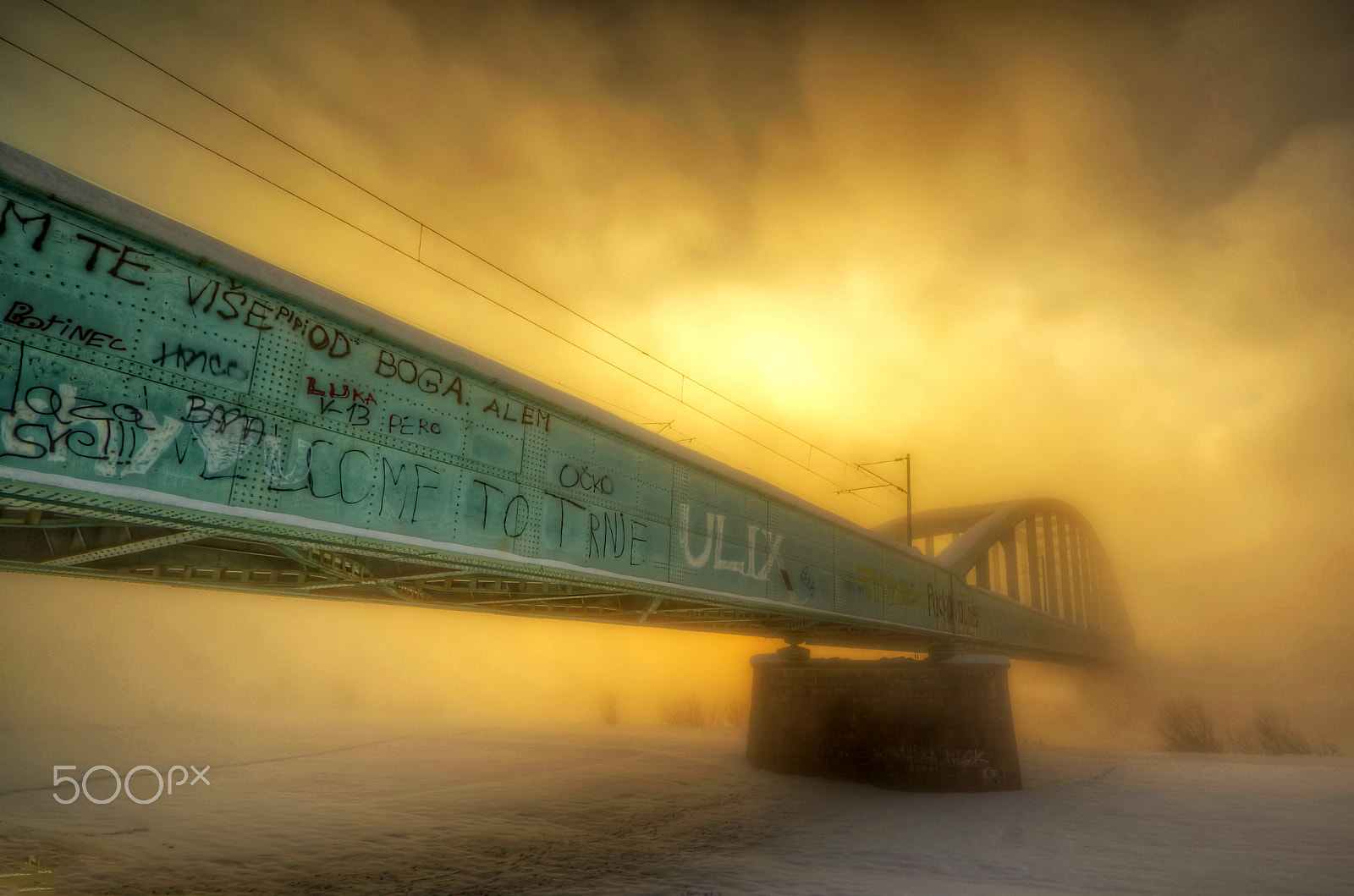 Pentax K-5 sample photo. A playful bridge is hiding in the fog... photography