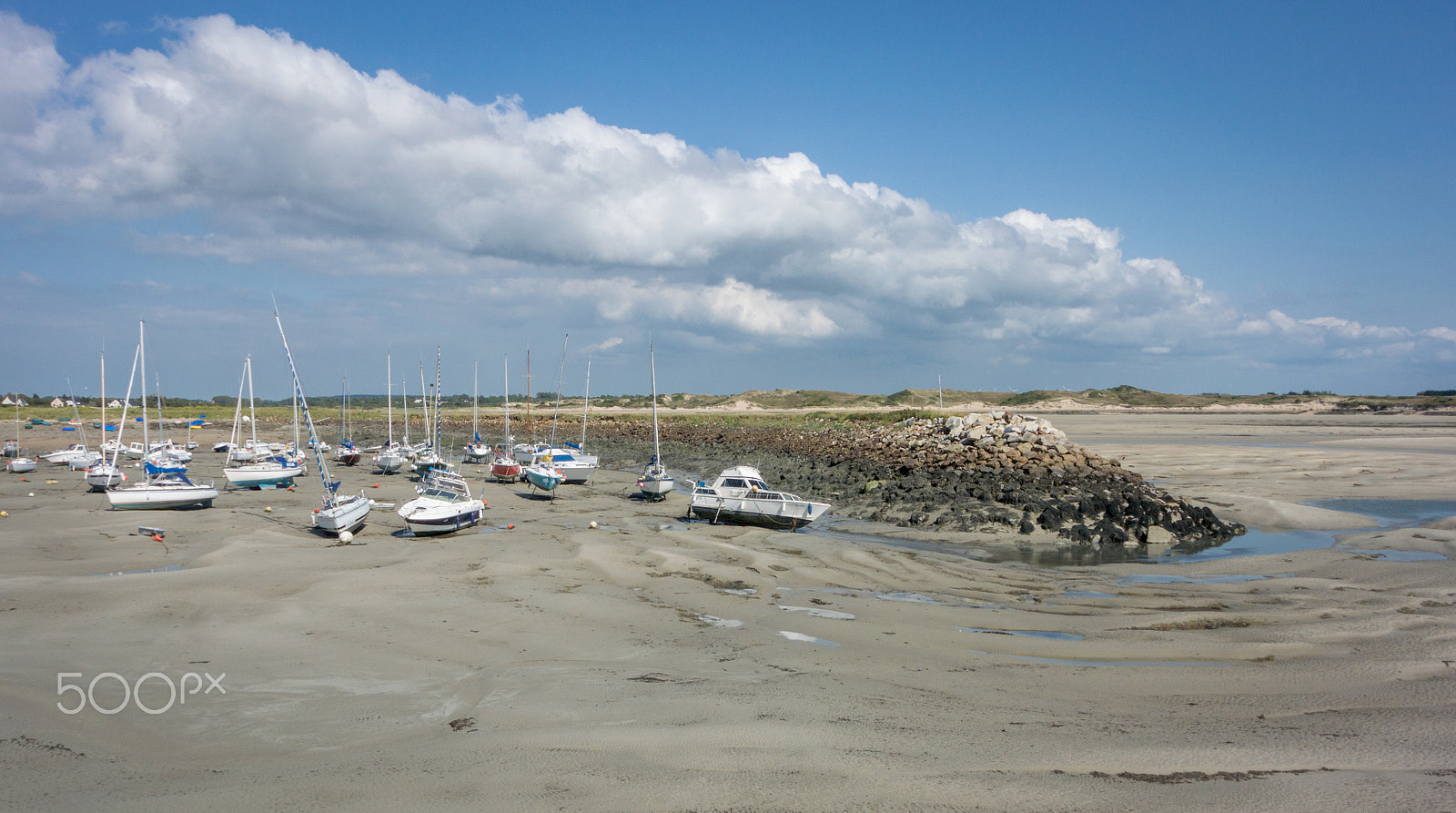 Nikon 1 V2 sample photo. Portbail harbour at low tide photography