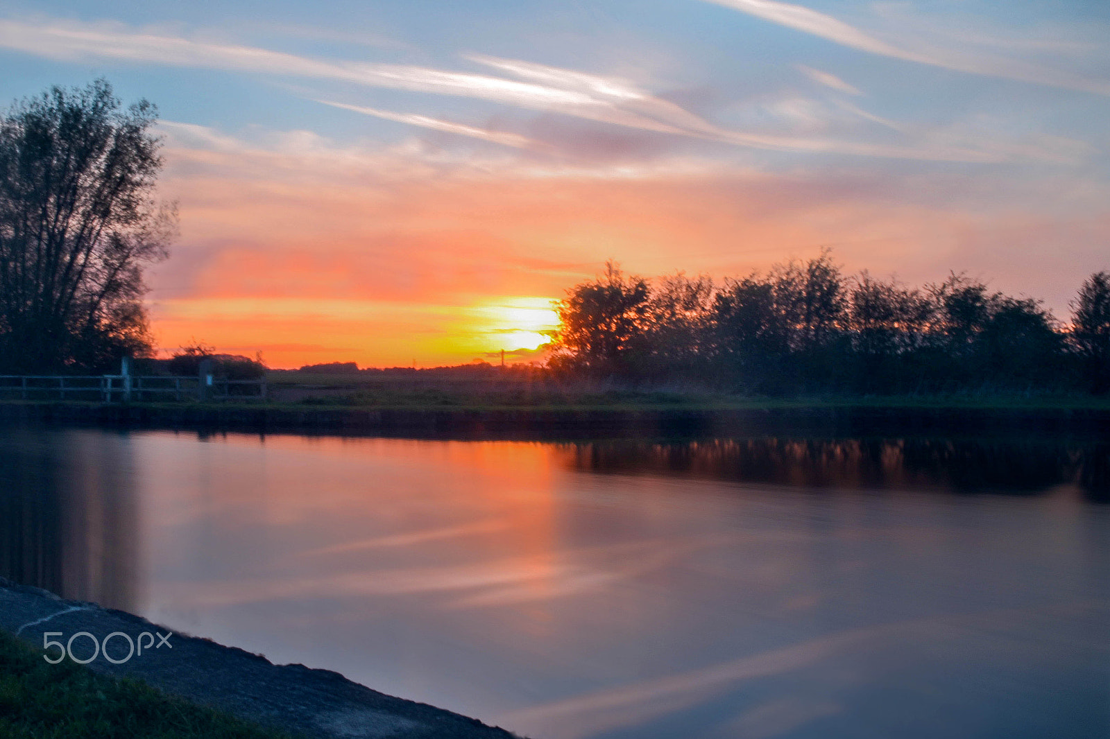 Sigma 24-70mm F2.8 EX DG HSM sample photo. Sunset canal photography