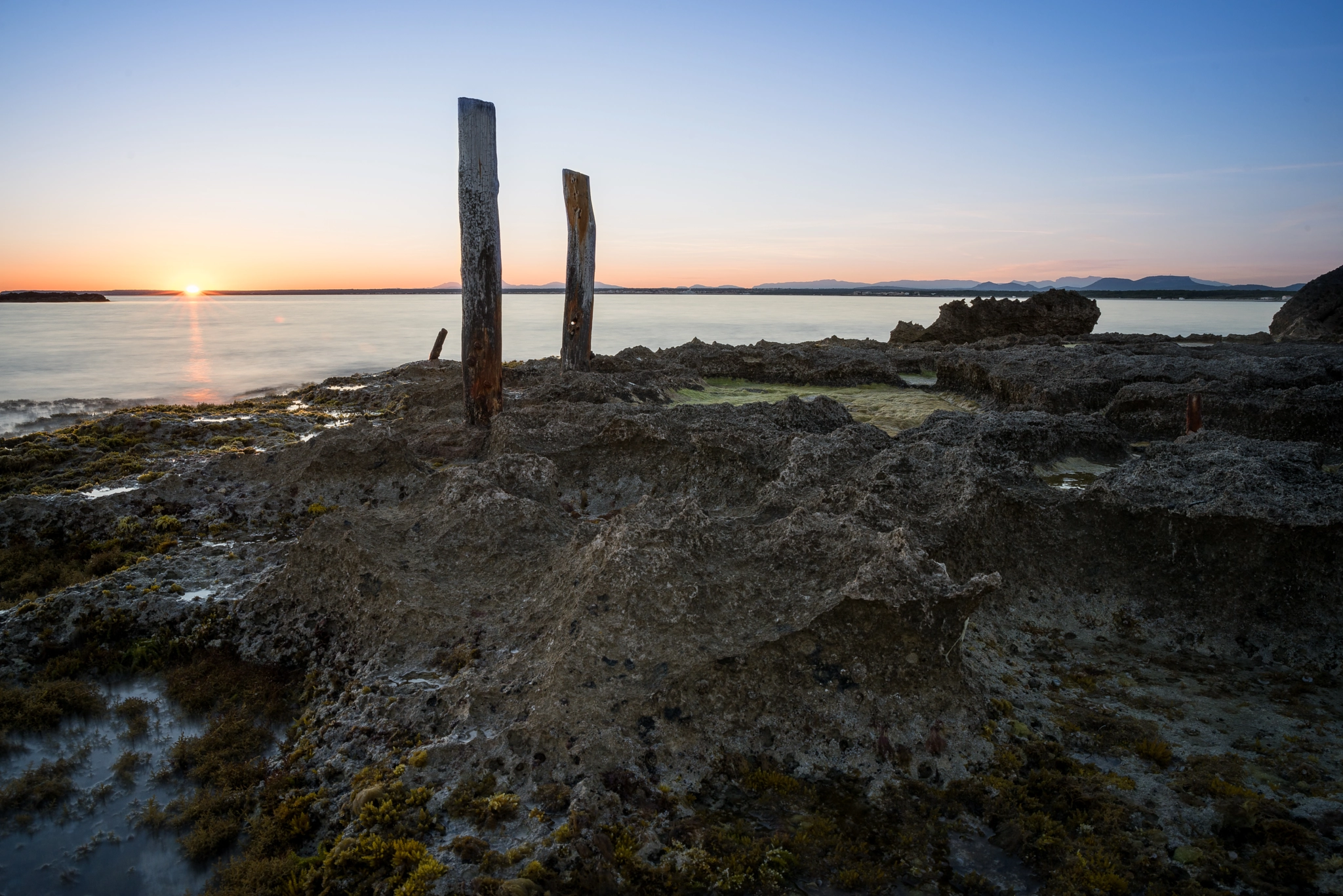 Sony a7R + Canon EF 24-70mm F4L IS USM sample photo. Sunset coastline mallorca photography