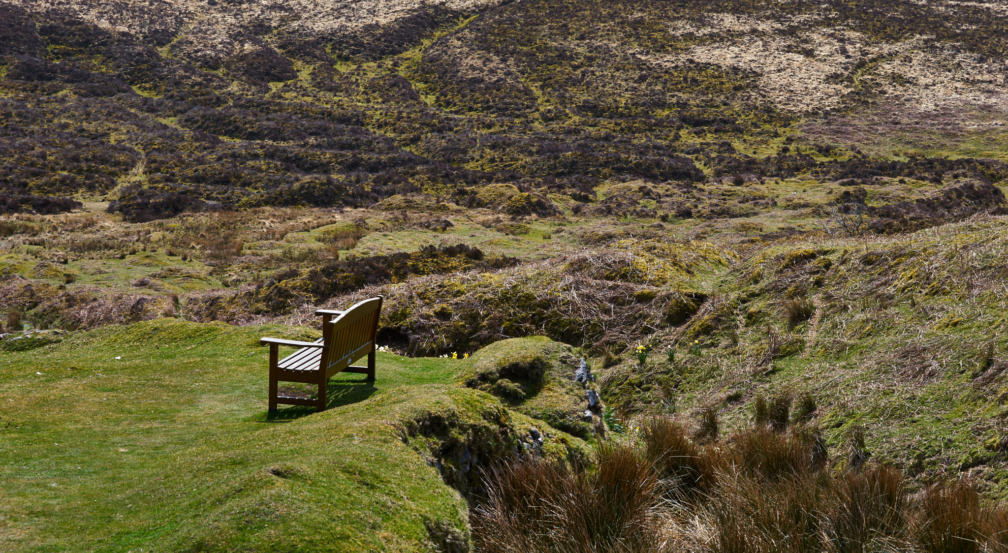 Sony a7 + Tamron SP 70-300mm F4-5.6 Di USD sample photo. Lonely bench photography