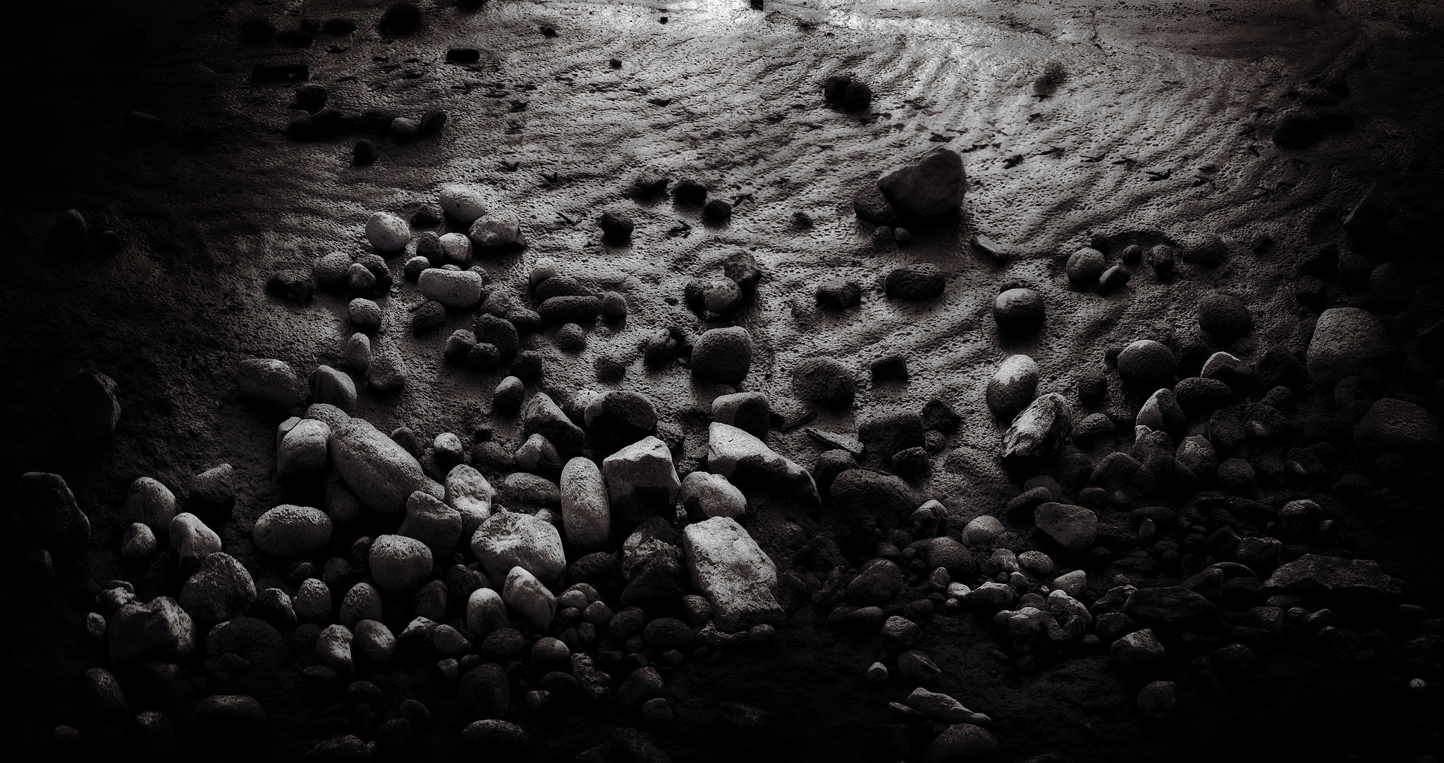 Canon EF-S 18-55mm F3.5-5.6 sample photo. Rocks on beach photography