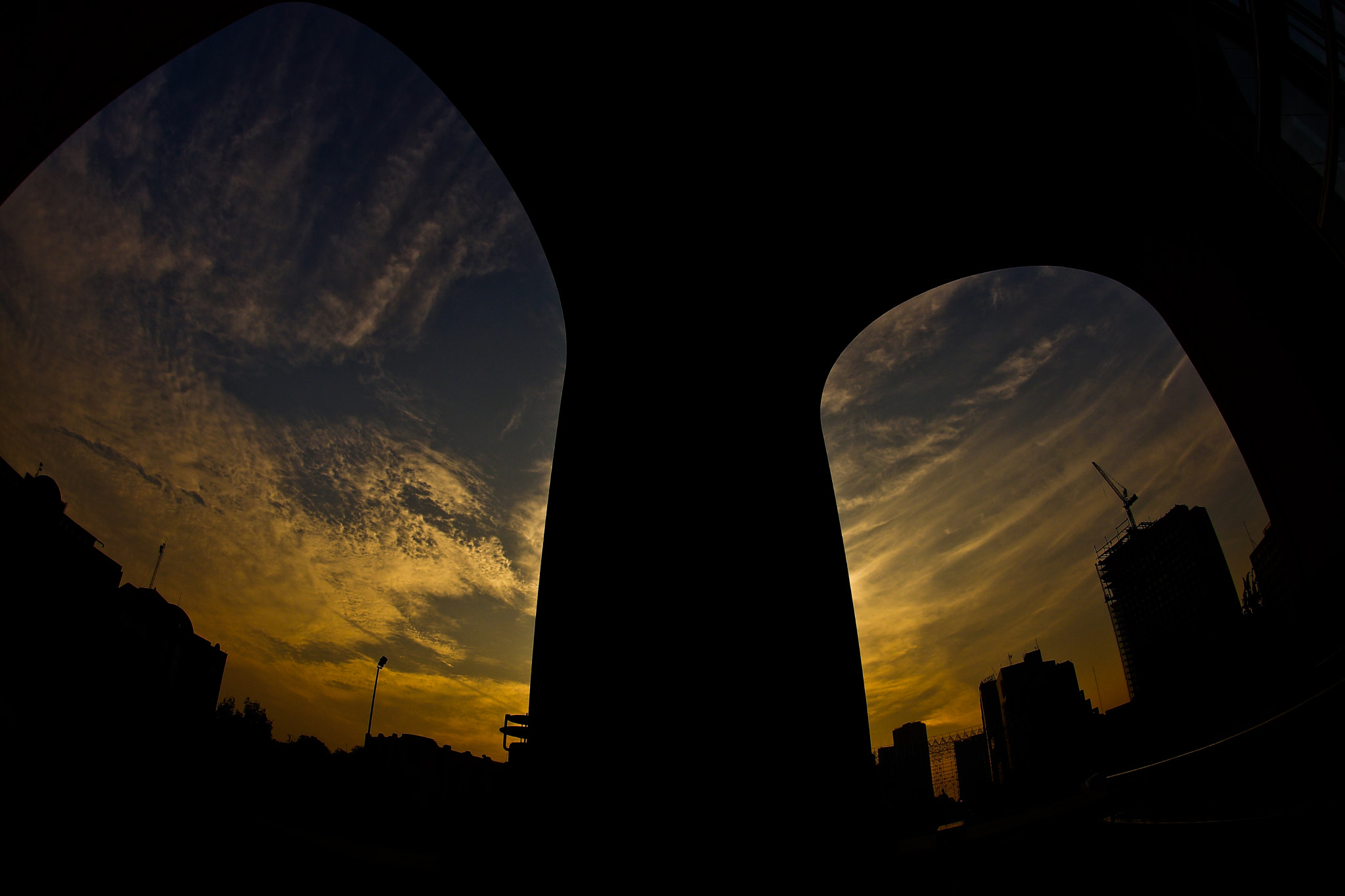 Sony a99 II + Sony 16mm F2.8 Fisheye sample photo. Mexico city morning sky photography