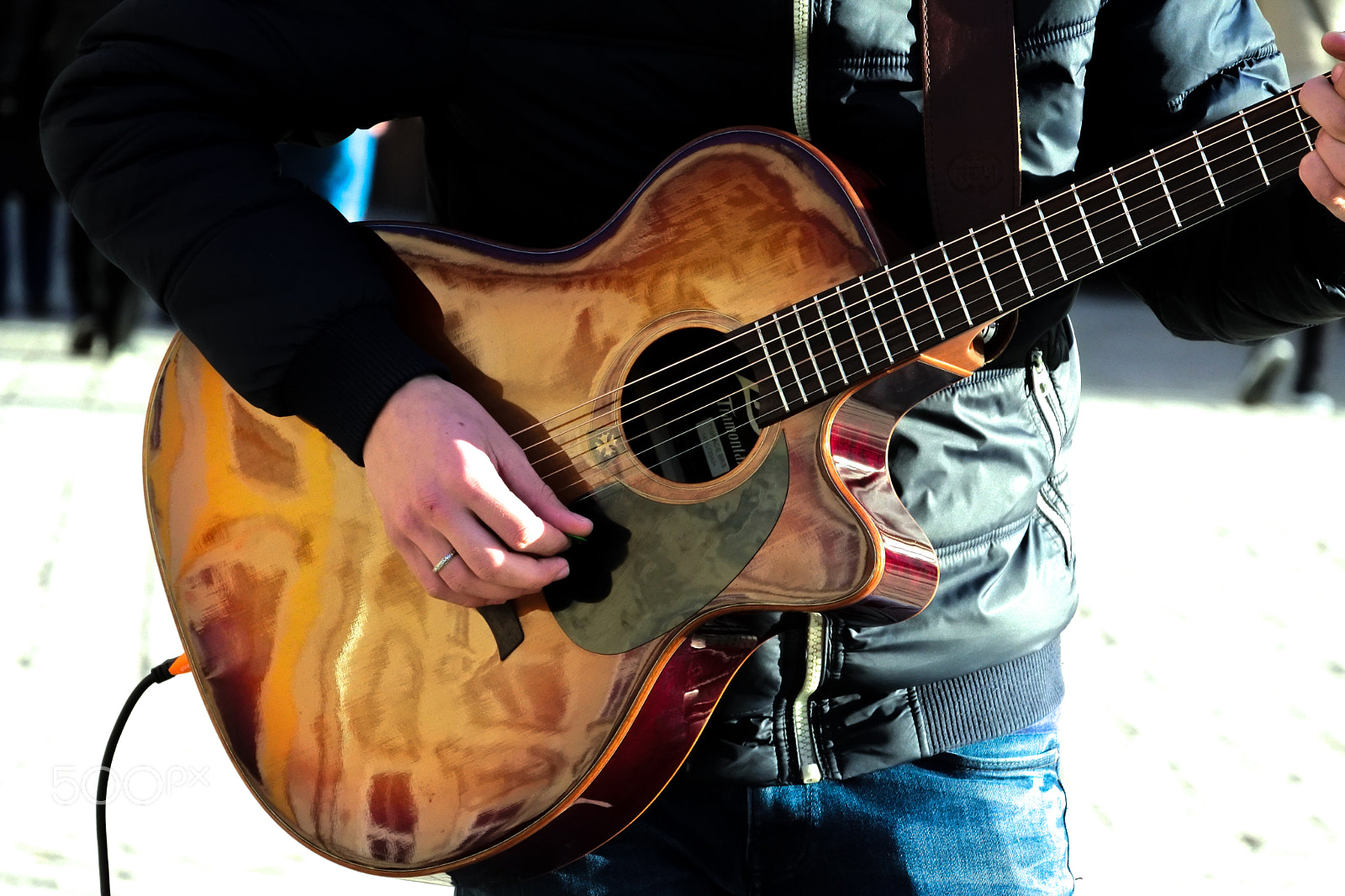 Nikon 1 Nikkor VR 30-110mm F3.8-5.6 sample photo. Polish busker photography