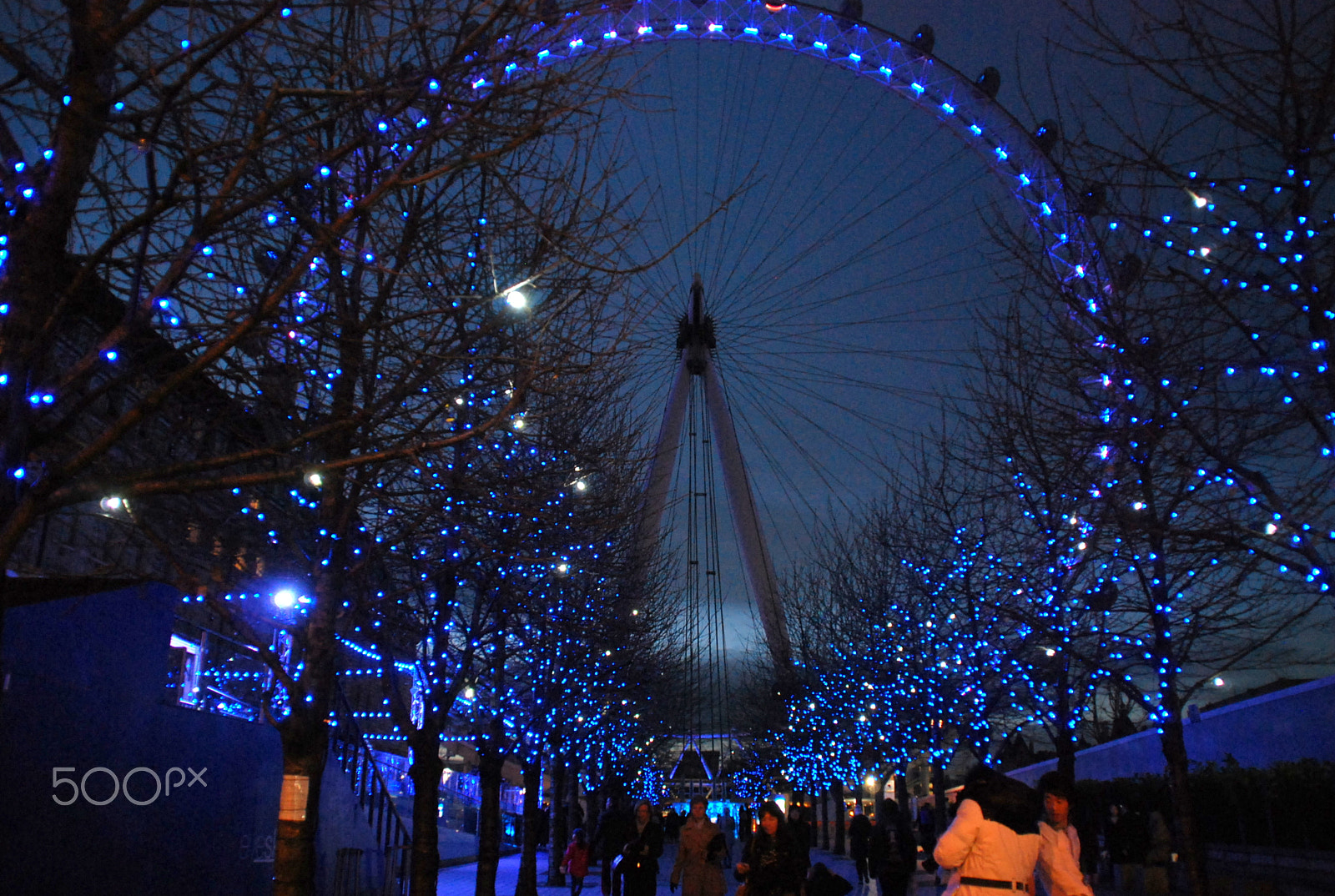 Nikon D60 sample photo. London eye at christmas photography