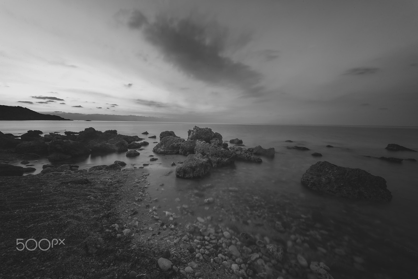 Sigma 12-24mm F4.5-5.6 EX DG Aspherical HSM sample photo. Algerian coastline in black and white photography