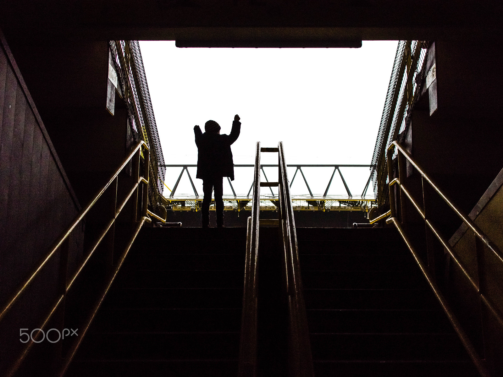 Olympus PEN E-PL7 + Sigma 19mm F2.8 DN Art sample photo. Me and my little boy in the stadium of borussia dortmund. photography