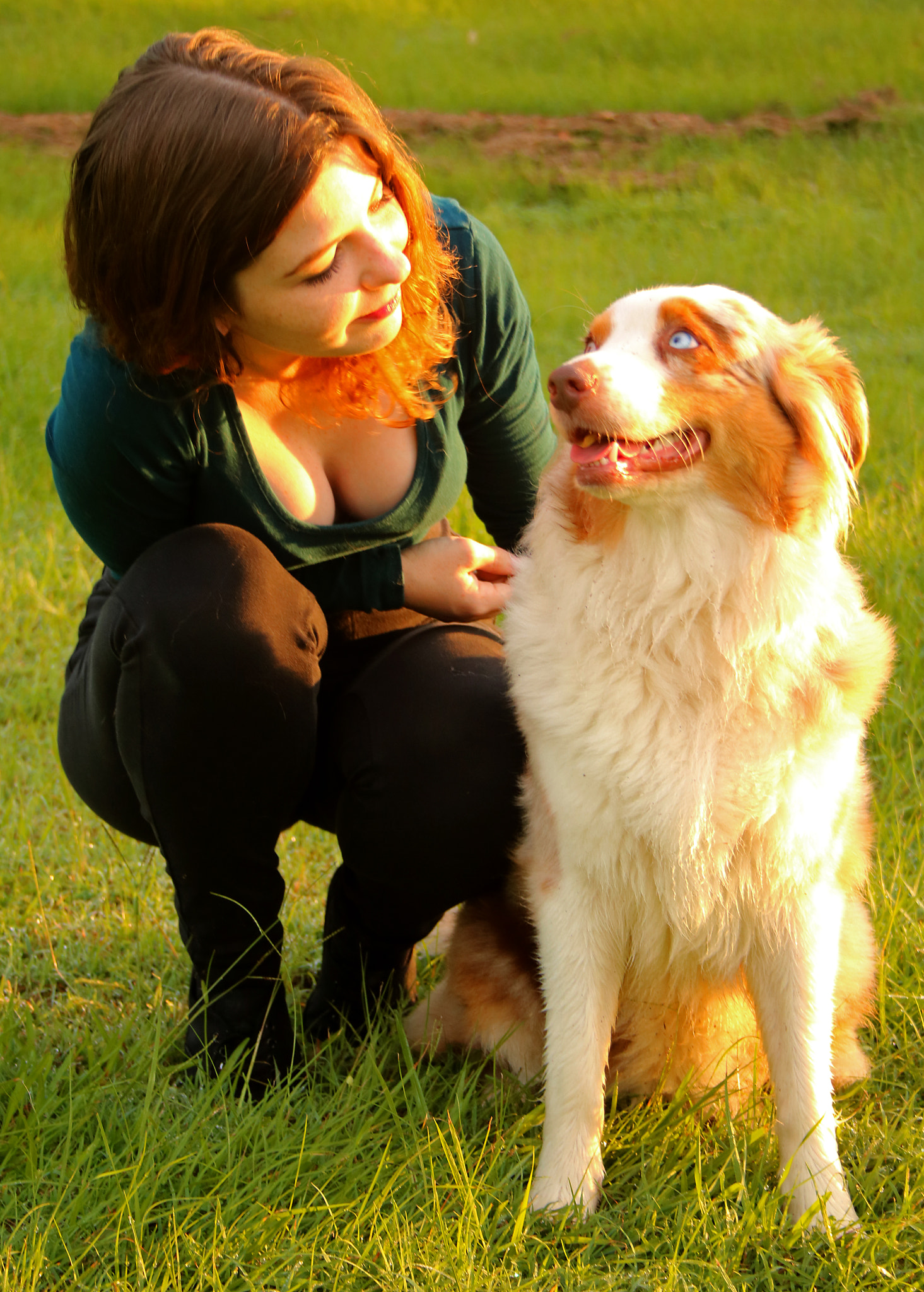 Canon EF-S 18-55mm F3.5-5.6 sample photo. My stepdaughter with our dog photography