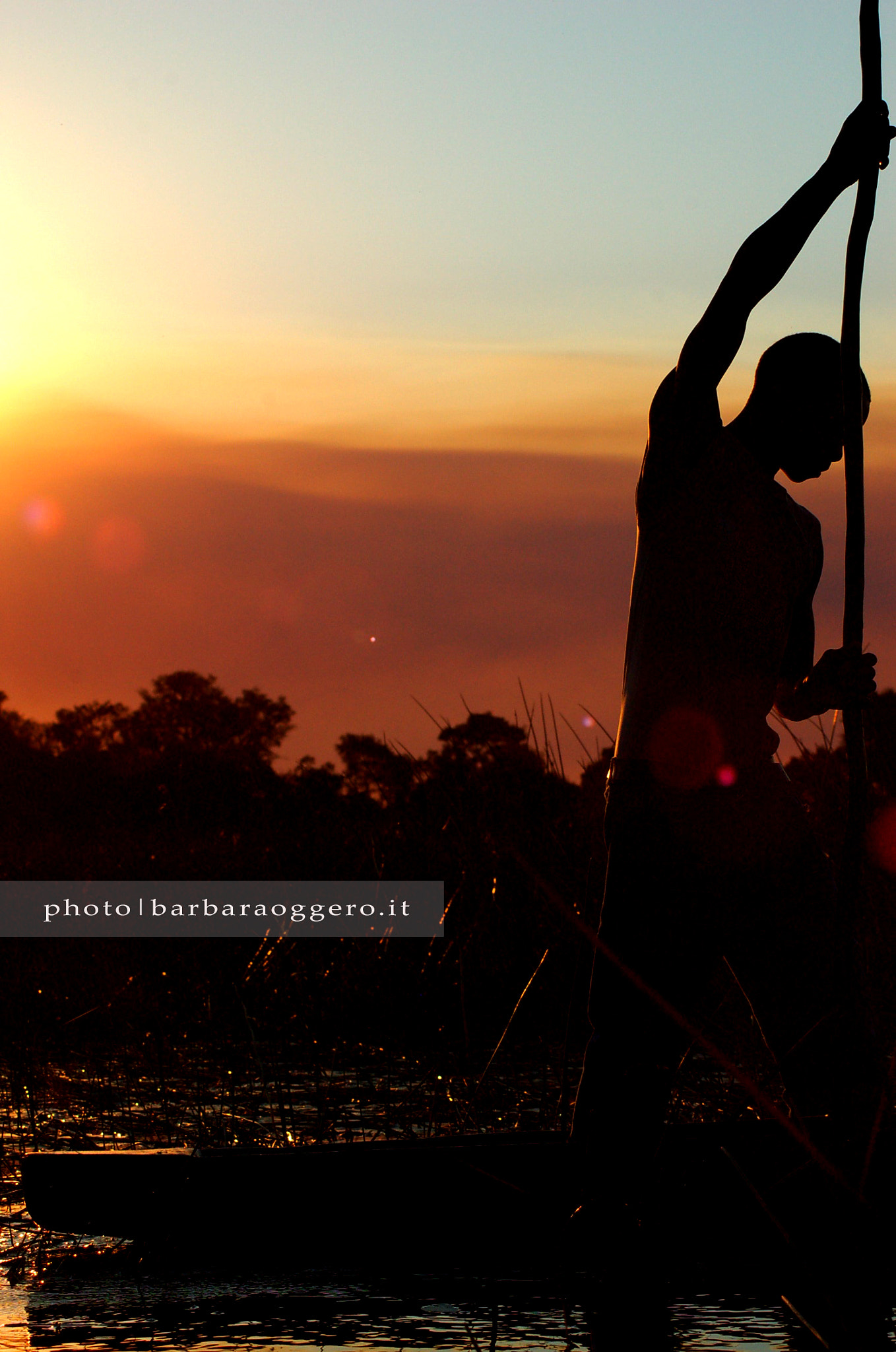 Nikon D50 sample photo. Sunset on a mokoro photography