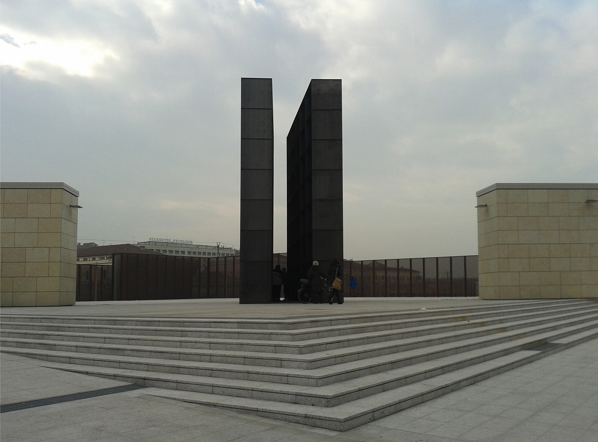 Samsung Galaxy S Advance sample photo. Shoah monument, bologna photography