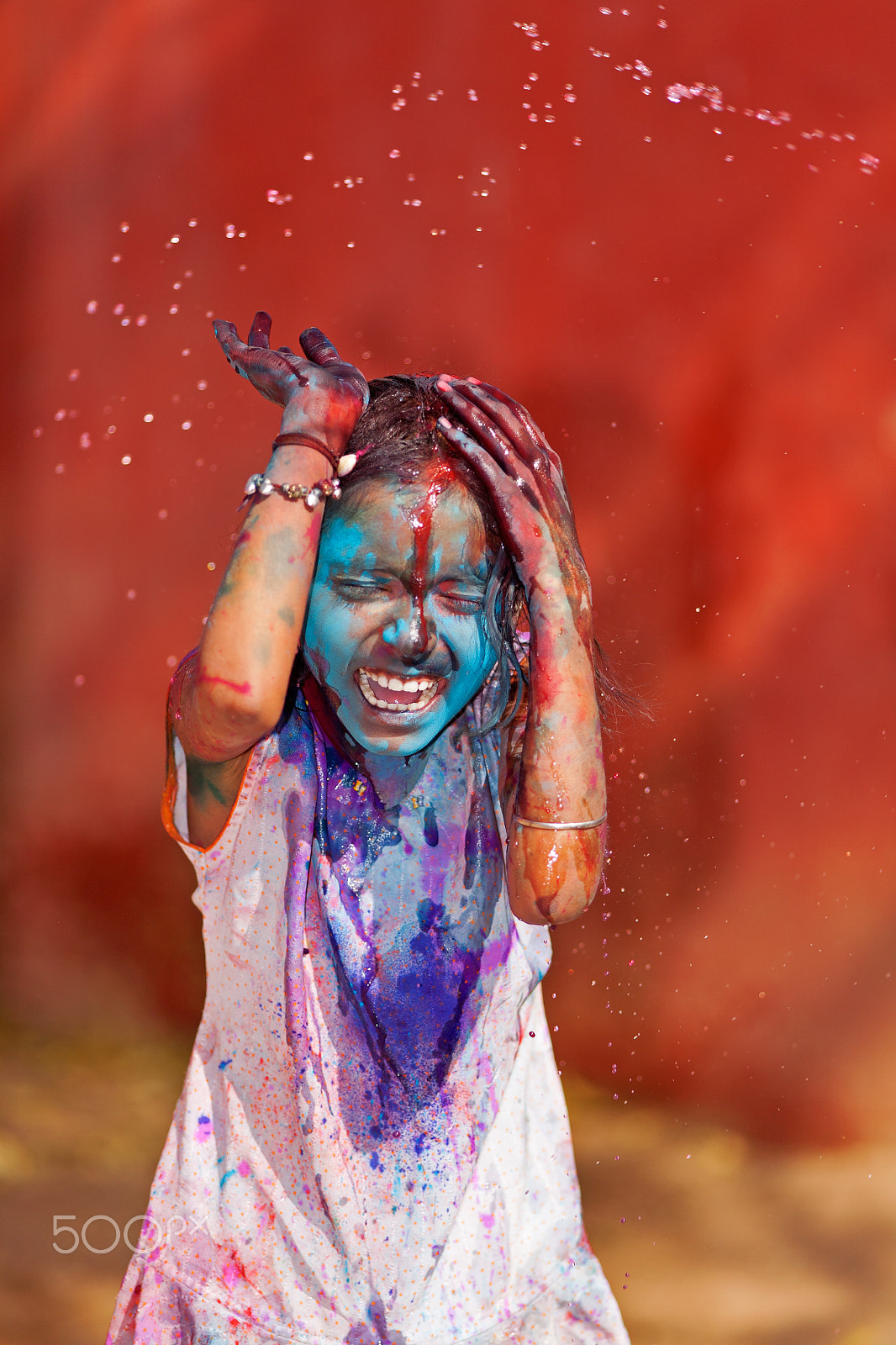 Canon EOS 5D + Canon EF 200mm F2.8L II USM sample photo. Holi, festival of colours photography