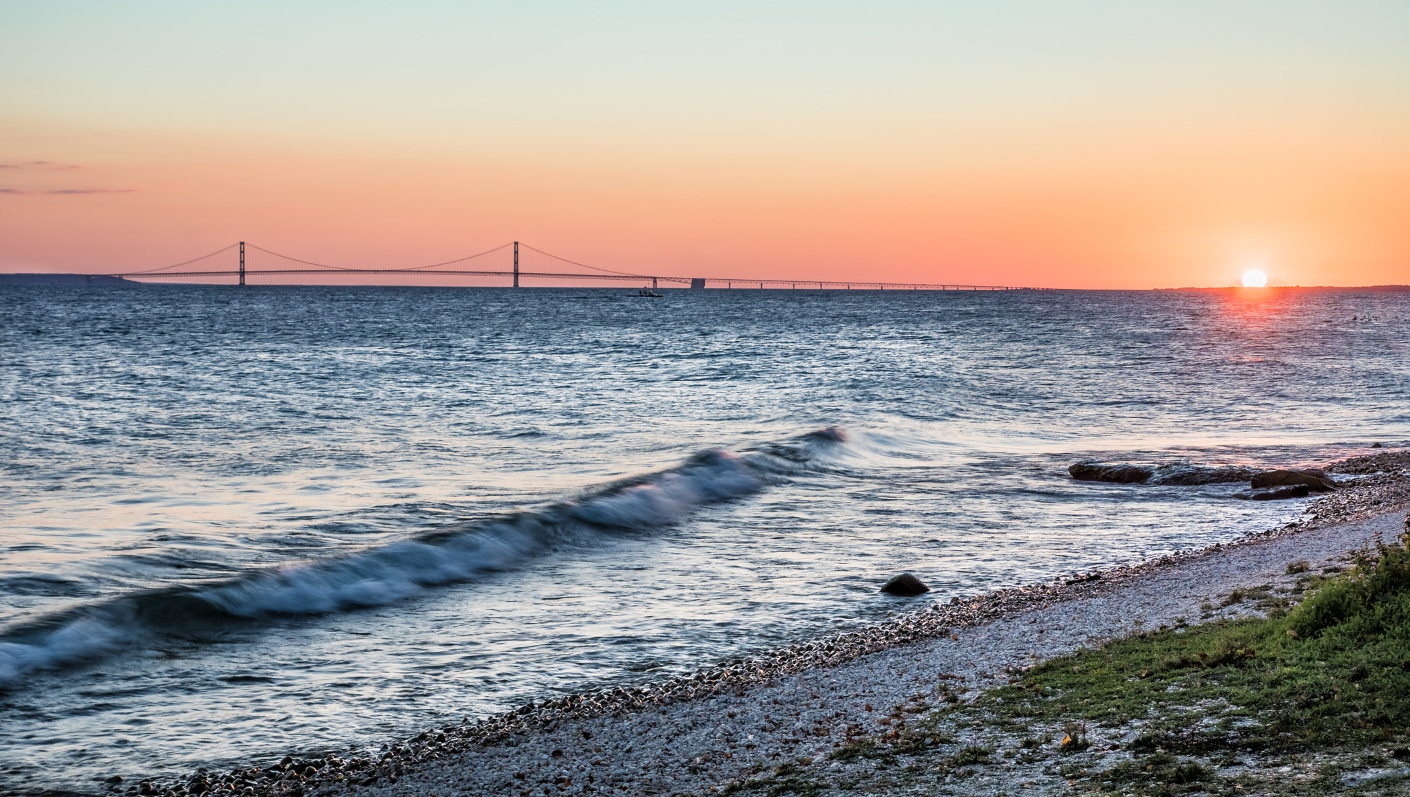 Sony DT 18-250mm F3.5-6.3 sample photo. Mackinac sunset photography