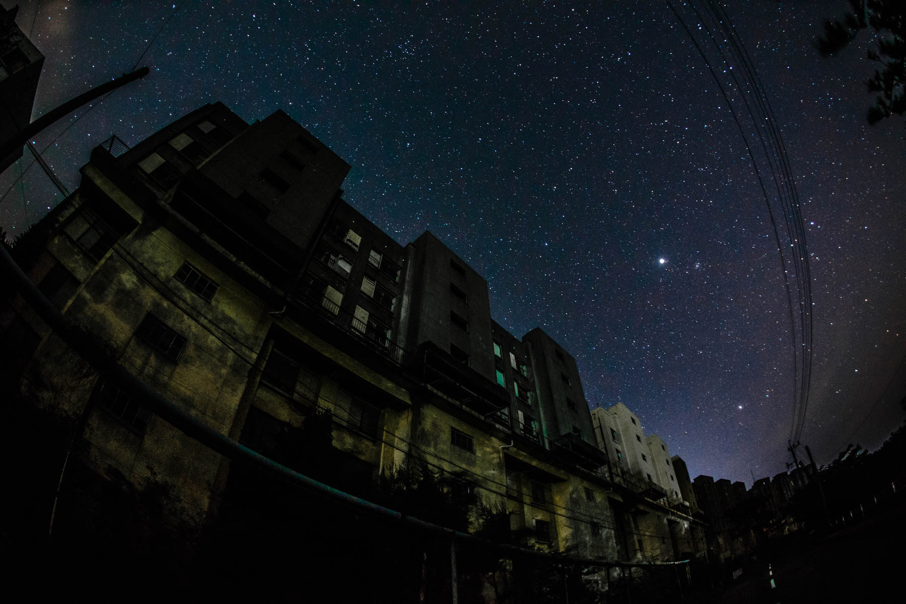 Nikon D800 + Nikon AF Fisheye-Nikkor 16mm F2.8D sample photo. Night of ikeshima photography