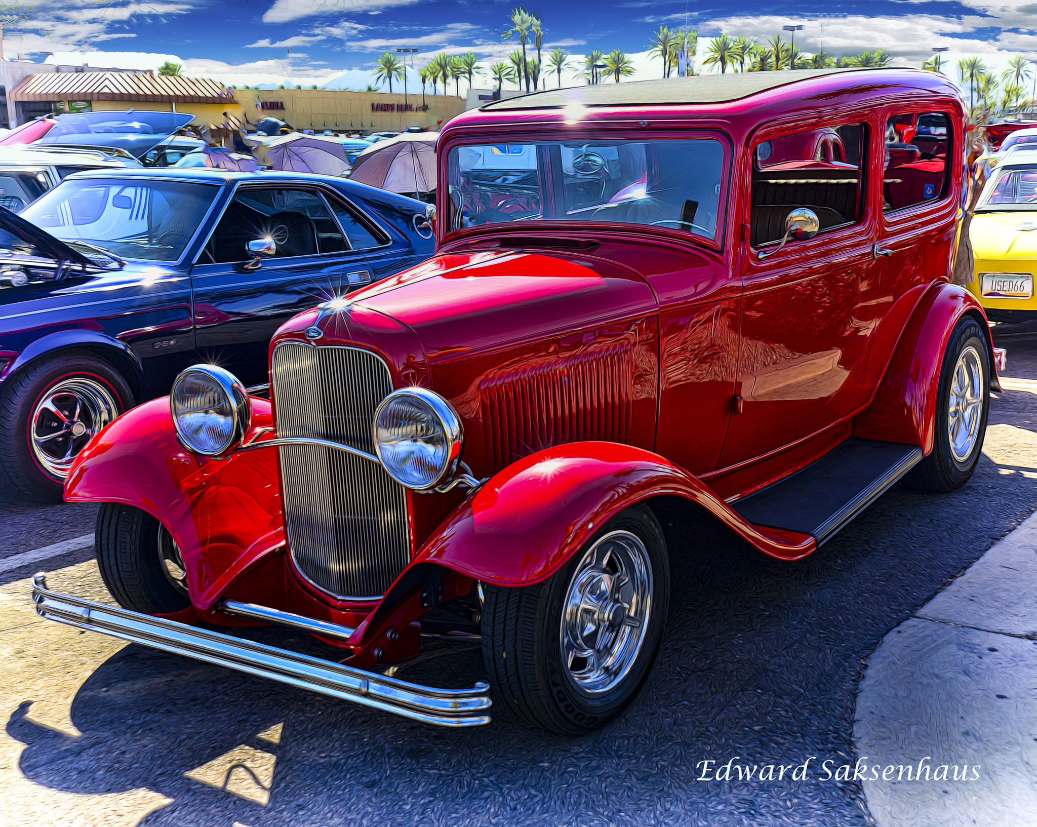 Nikon D800 + AF Zoom-Nikkor 24-120mm f/3.5-5.6D IF sample photo. 1932 ford at car show. photography