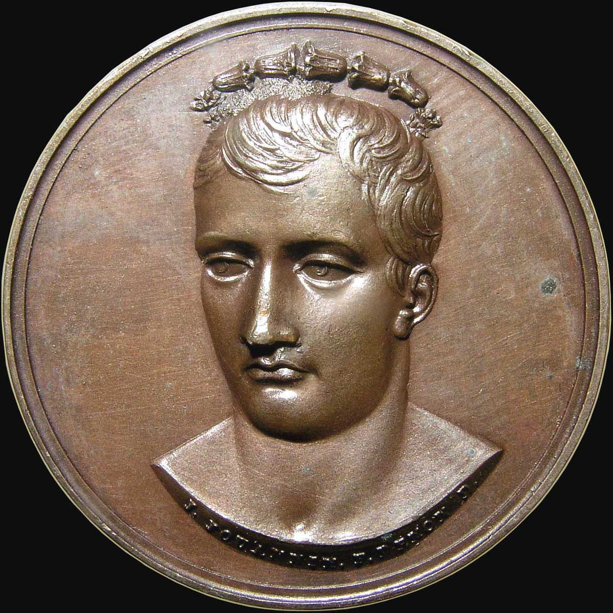 Olympus C5050Z sample photo. Napoleon bonaparte as conqueror of egypt. france, 1798, 41mm. crowned 3/4 facing bust in hi-relief. photography