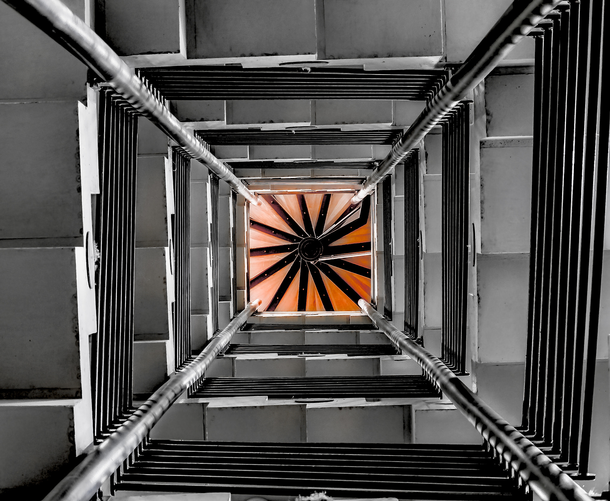 Pentax K-30 sample photo. Stairwell photography