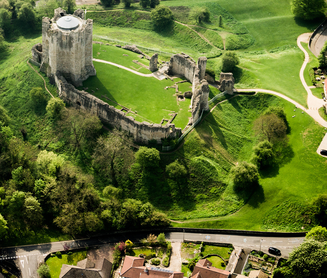 Panasonic Lumix G Vario 45-200mm F4-5.6 OIS sample photo. Conisbrough castle photography