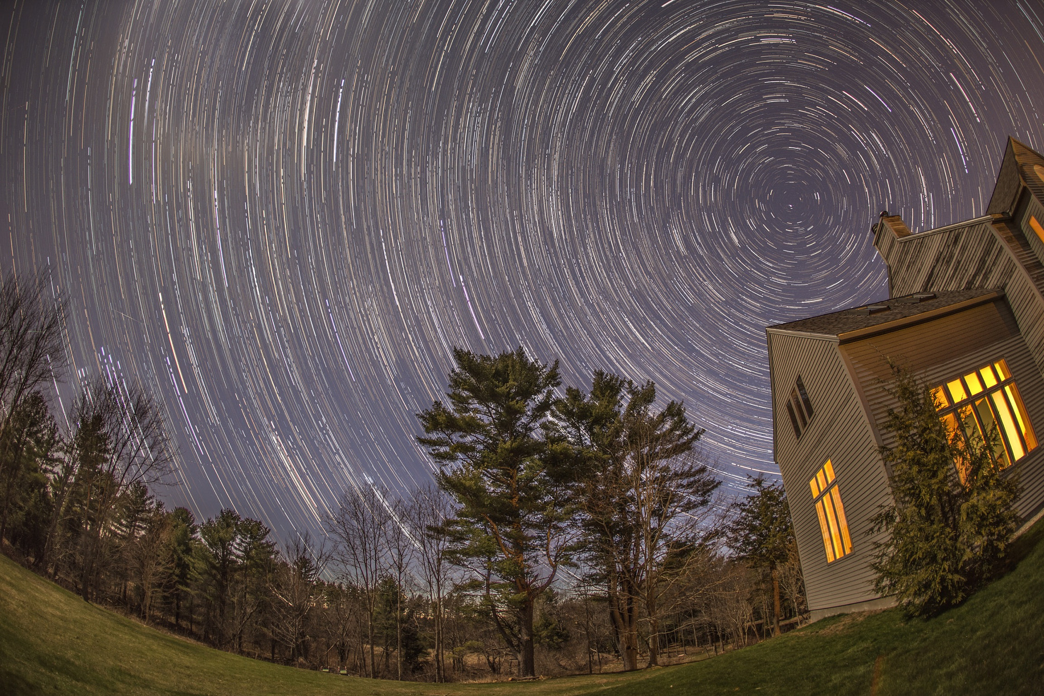 Canon EOS 6D + Canon EF 15mm F2.8 Fisheye sample photo. Star trails at dawn photography