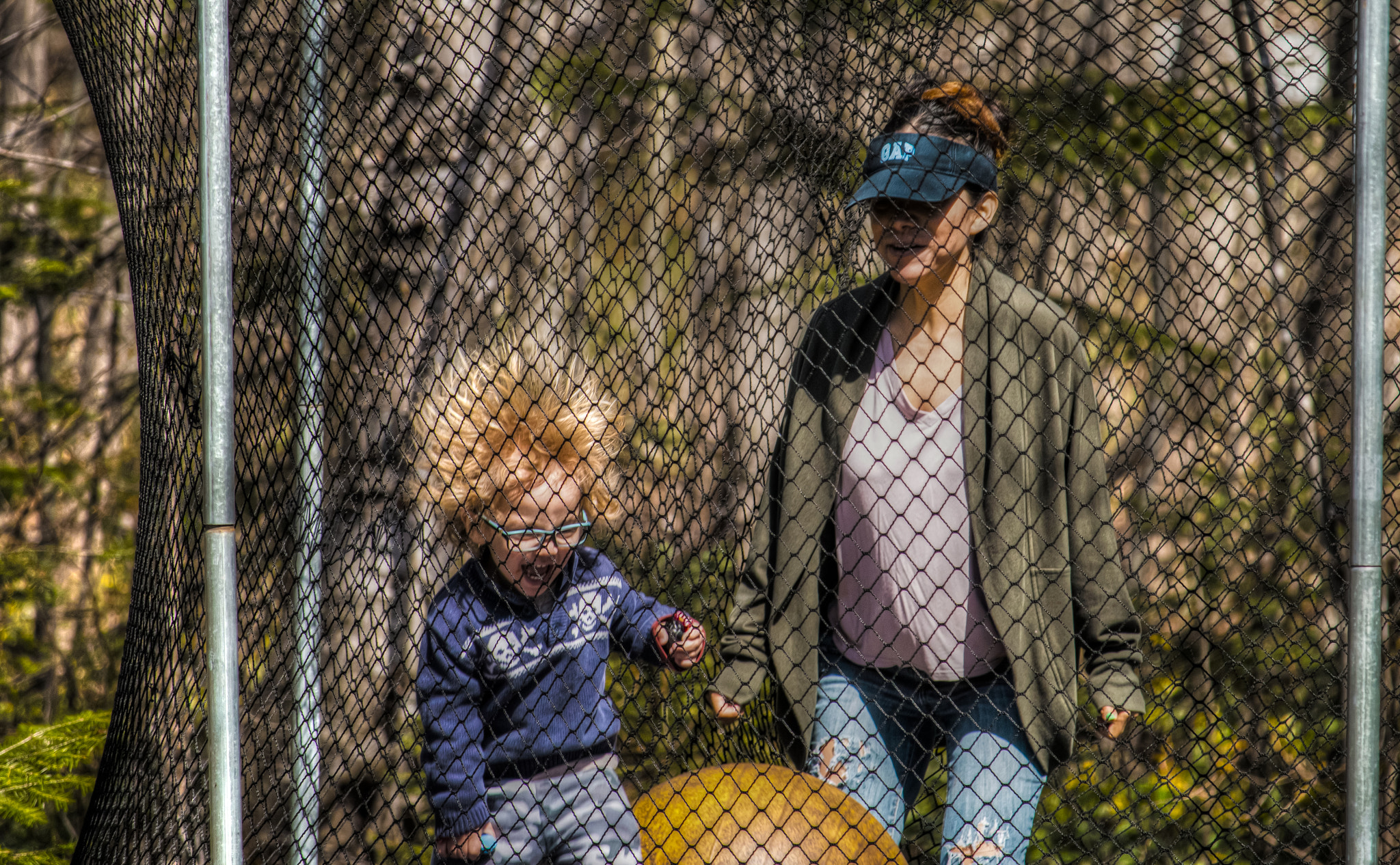 Canon EF-S 55-250mm F4-5.6 IS STM sample photo. Trampoline fun! photography