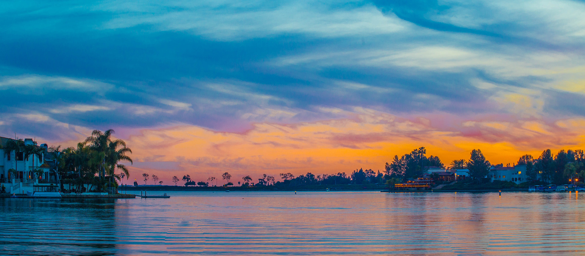 Canon EF 75-300mm F4.0-5.6 IS USM sample photo. Sunset on lake mission viejo photography