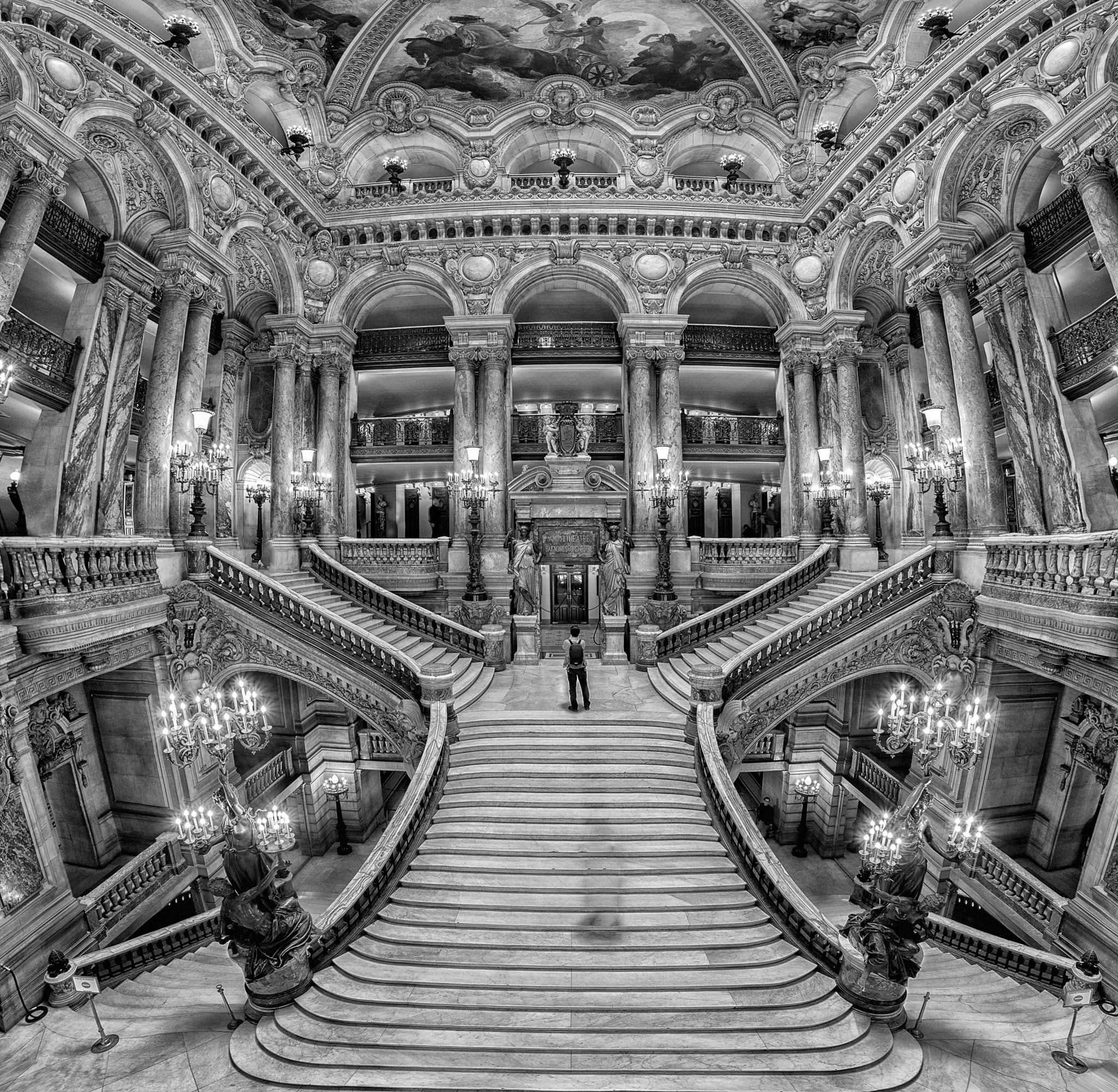 Nikon D5 + Nikon AF Fisheye-Nikkor 16mm F2.8D sample photo. Opera garnier photography