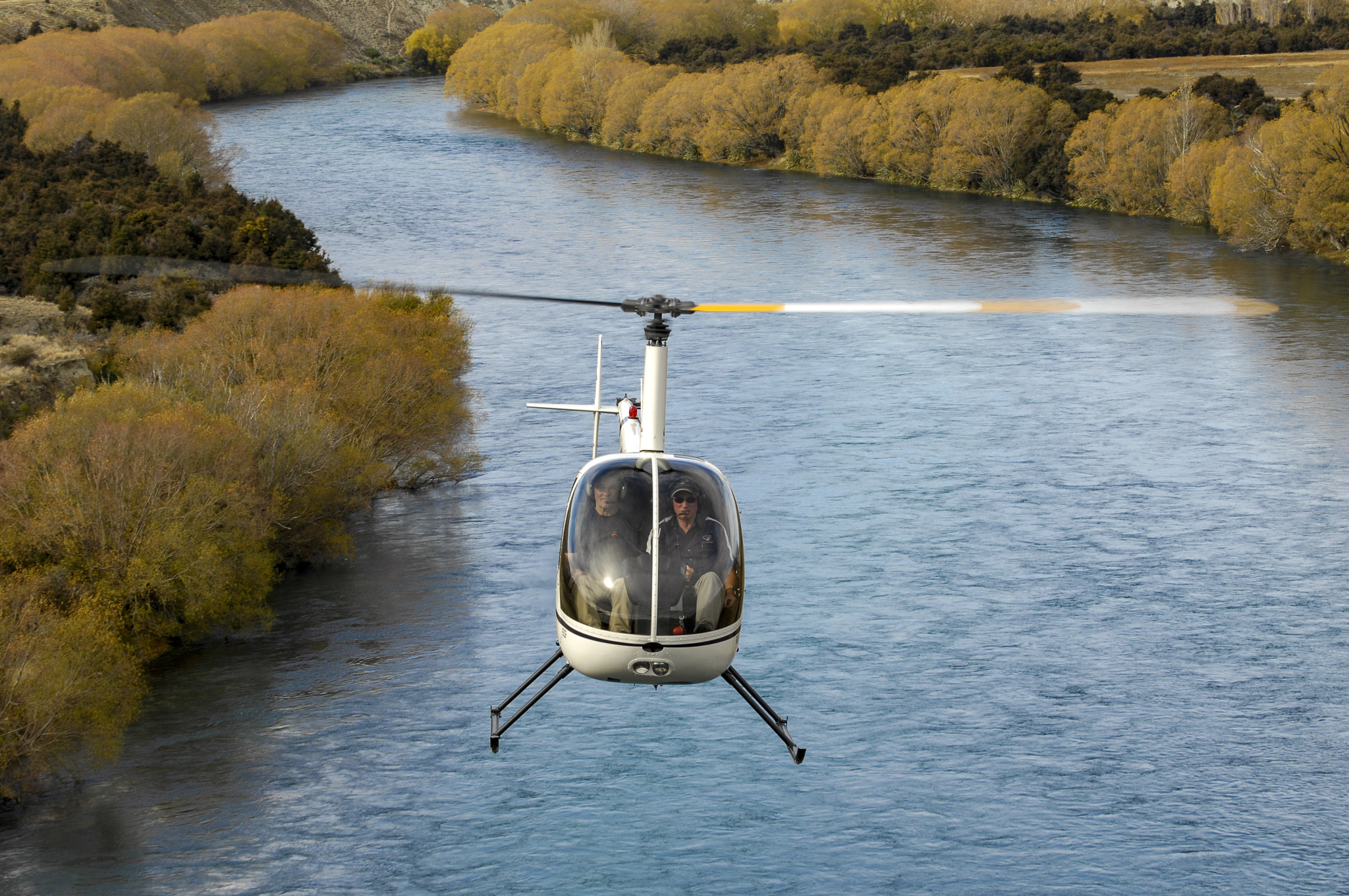 Nikon D2X sample photo. Helicopter over clutha river photography