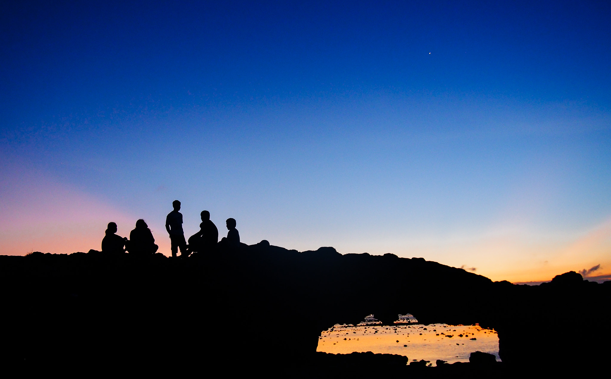 Olympus PEN E-PM2 sample photo. To vo stone arch at sunset photography