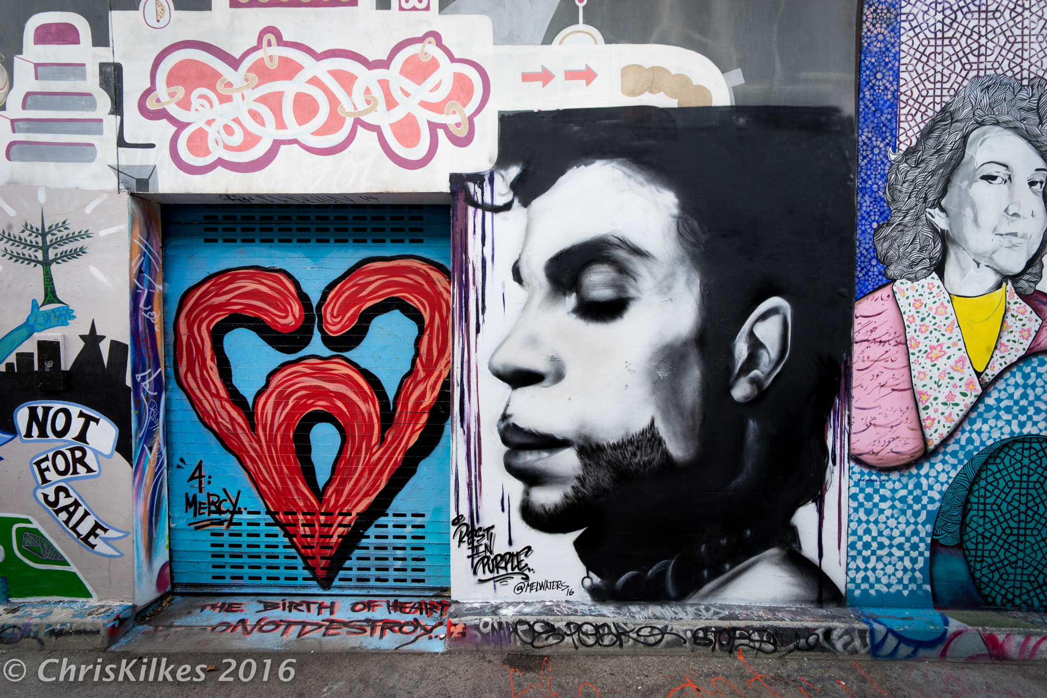 Prince Mural by Mel Waters, Clarion Alley
