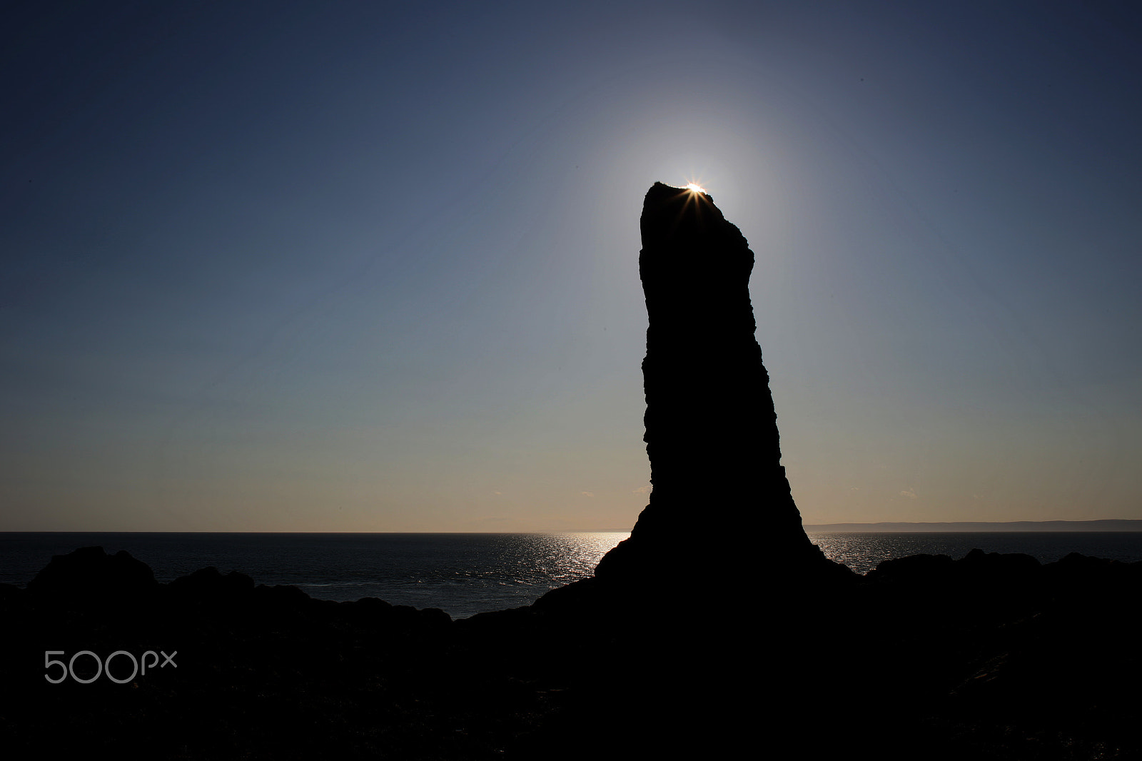 Canon EF 22-55mm f/4-5.6 USM sample photo. Sea stack at sunset photography