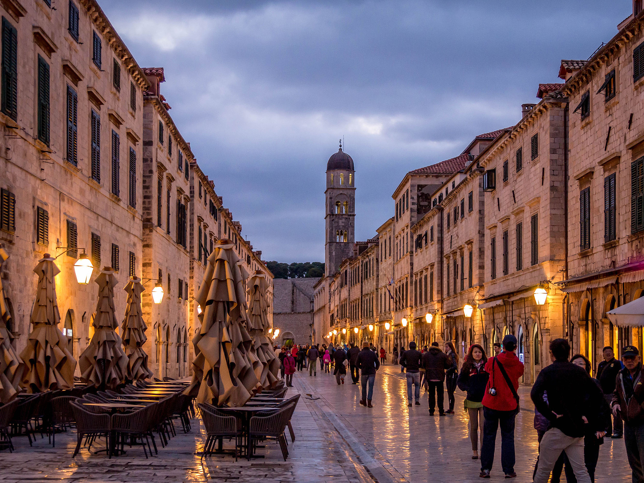 Panasonic Lumix DMC-GH3 sample photo. Stradun at night dubrovnik photography