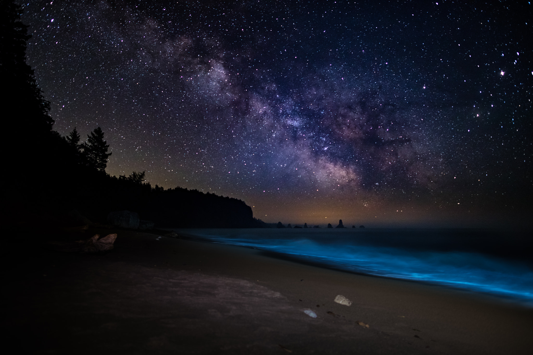 Canon EF 24mm F1.4L II USM sample photo. Third beach milky way photography