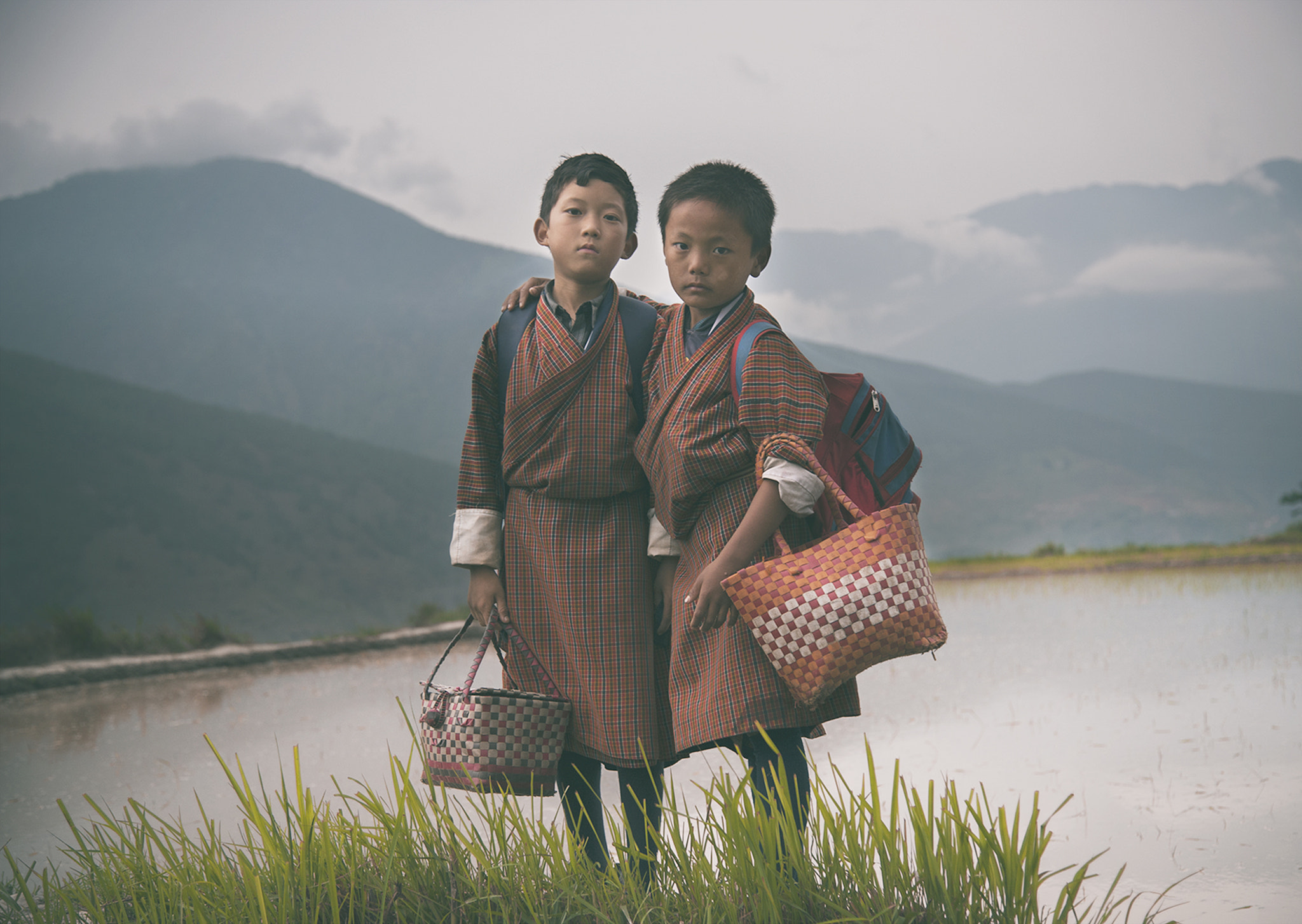 Nikon D3 sample photo. Children of bhutan photography