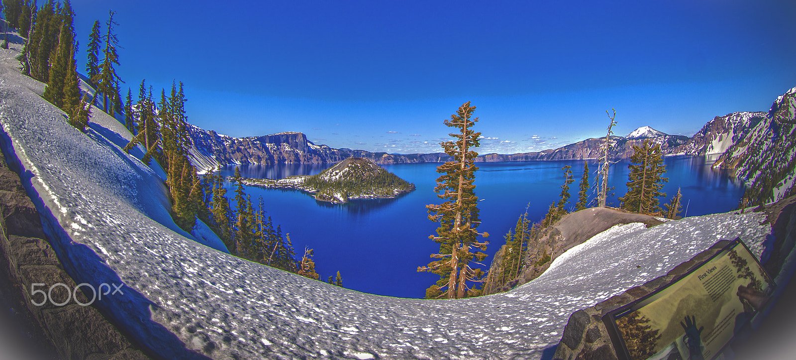 Canon EF 8-15mm F4L Fisheye USM sample photo. Crater lake photography