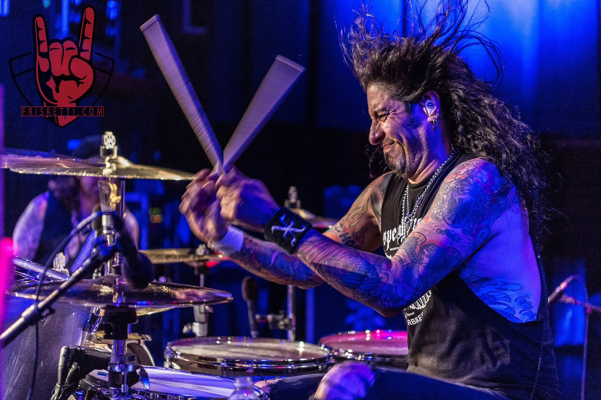 Nikon AF-S Nikkor 24-70mm F2.8E ED VR sample photo. Xavier muriel of buckcherry at sherman theater 5/7/16 photography