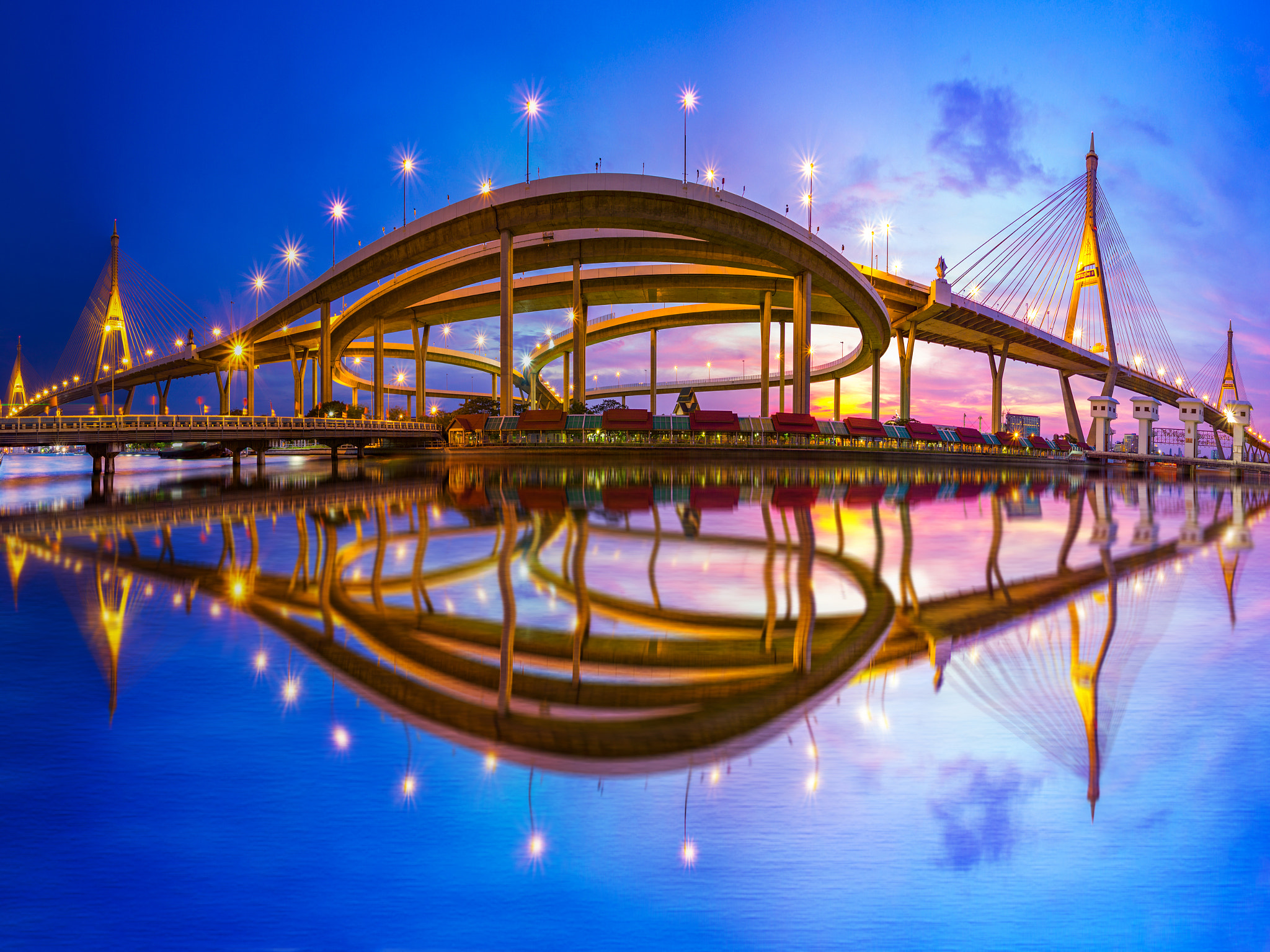 Olympus OM-D E-M5 + Panasonic Lumix G 14mm F2.5 ASPH sample photo. Industrial ring road bridge photography