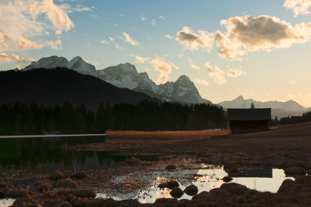 Nikon D300S sample photo. A march evening with look at the wetterstein photography