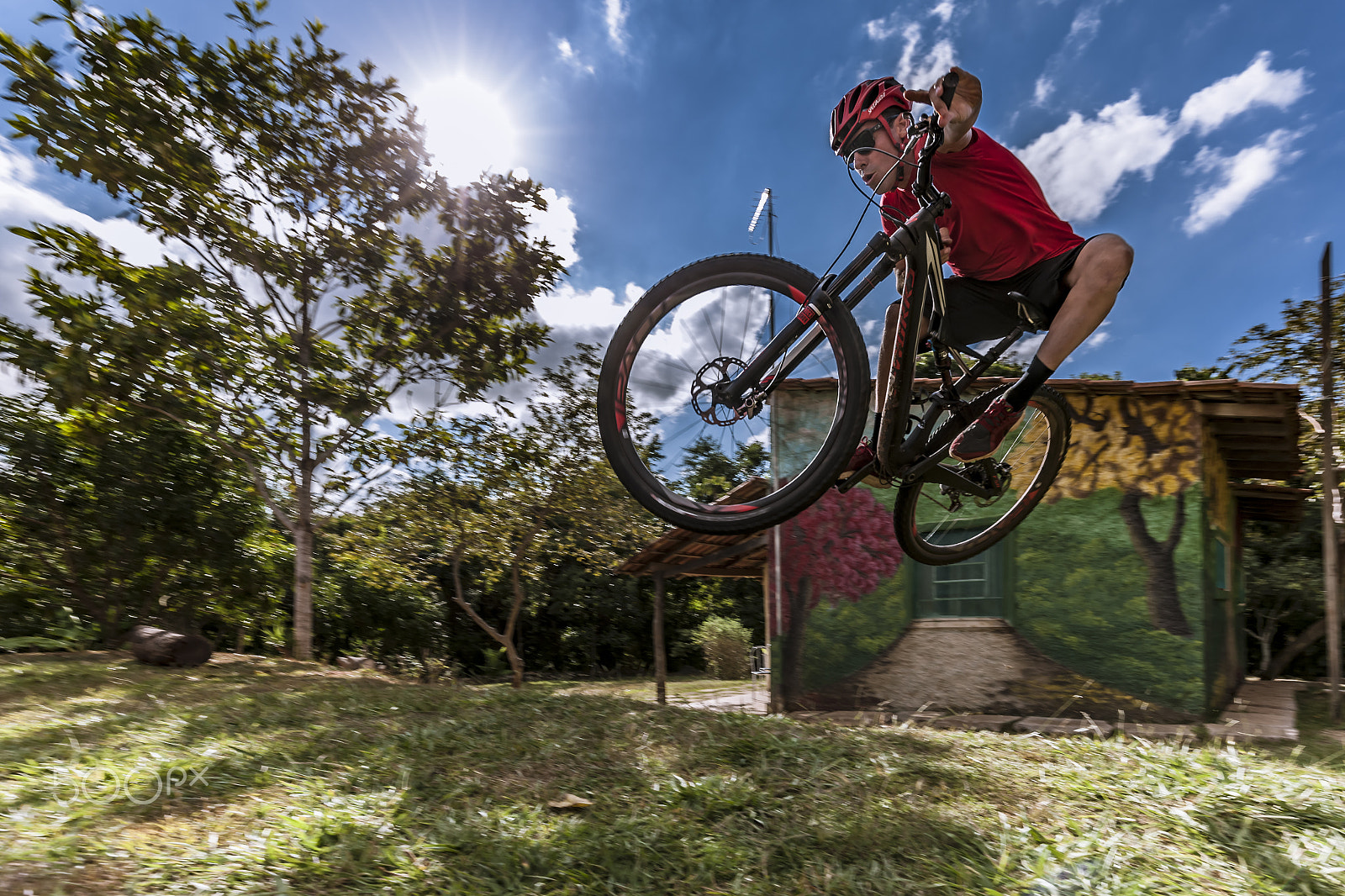 Canon EOS-1Ds Mark III sample photo. Mountain bike jump photography