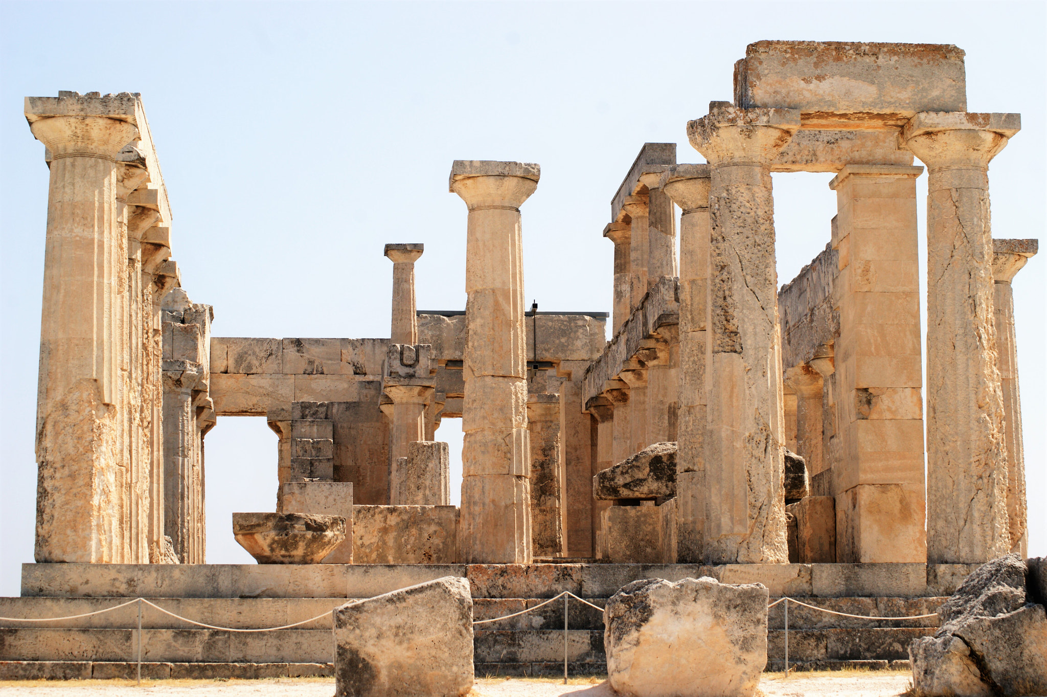 Sony Alpha DSLR-A350 + Sony DT 55-200mm F4-5.6 SAM sample photo. Afaia temple aegina greece photography