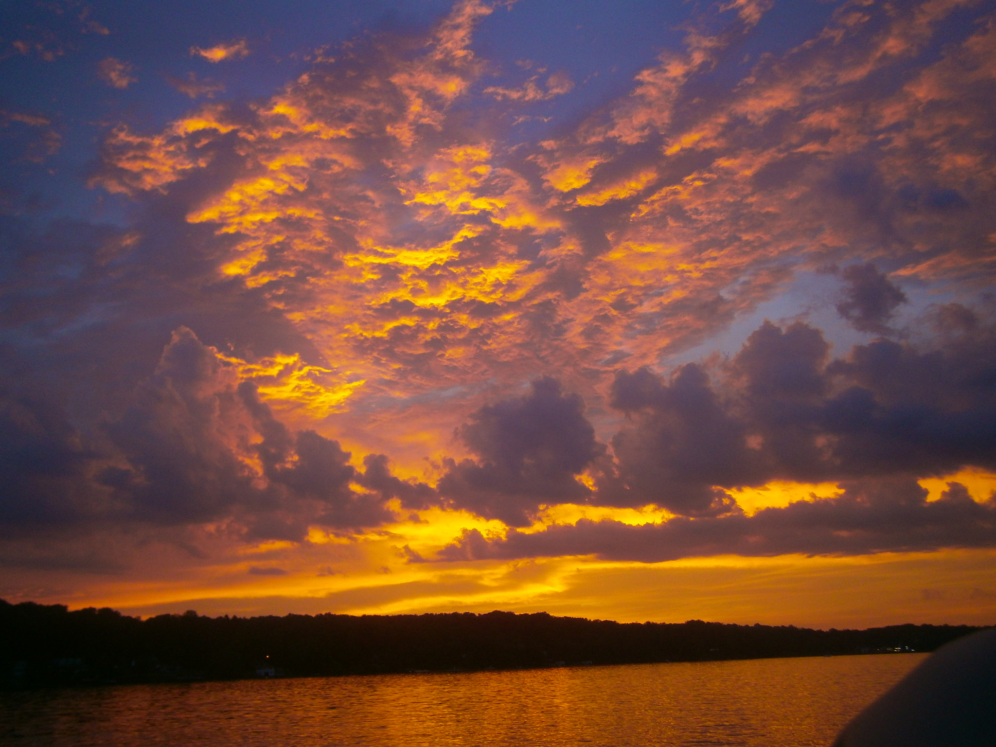 Olympus VG120,D705 sample photo. Orange clouds photography
